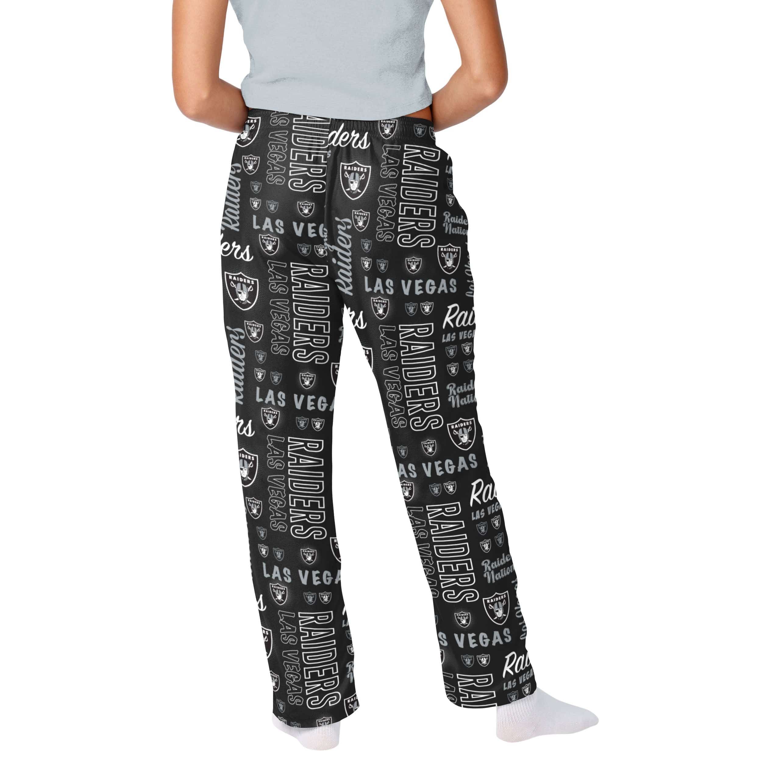 Las Vegas Raiders NFL Womens Mini Print Lounge Pants - Image 2