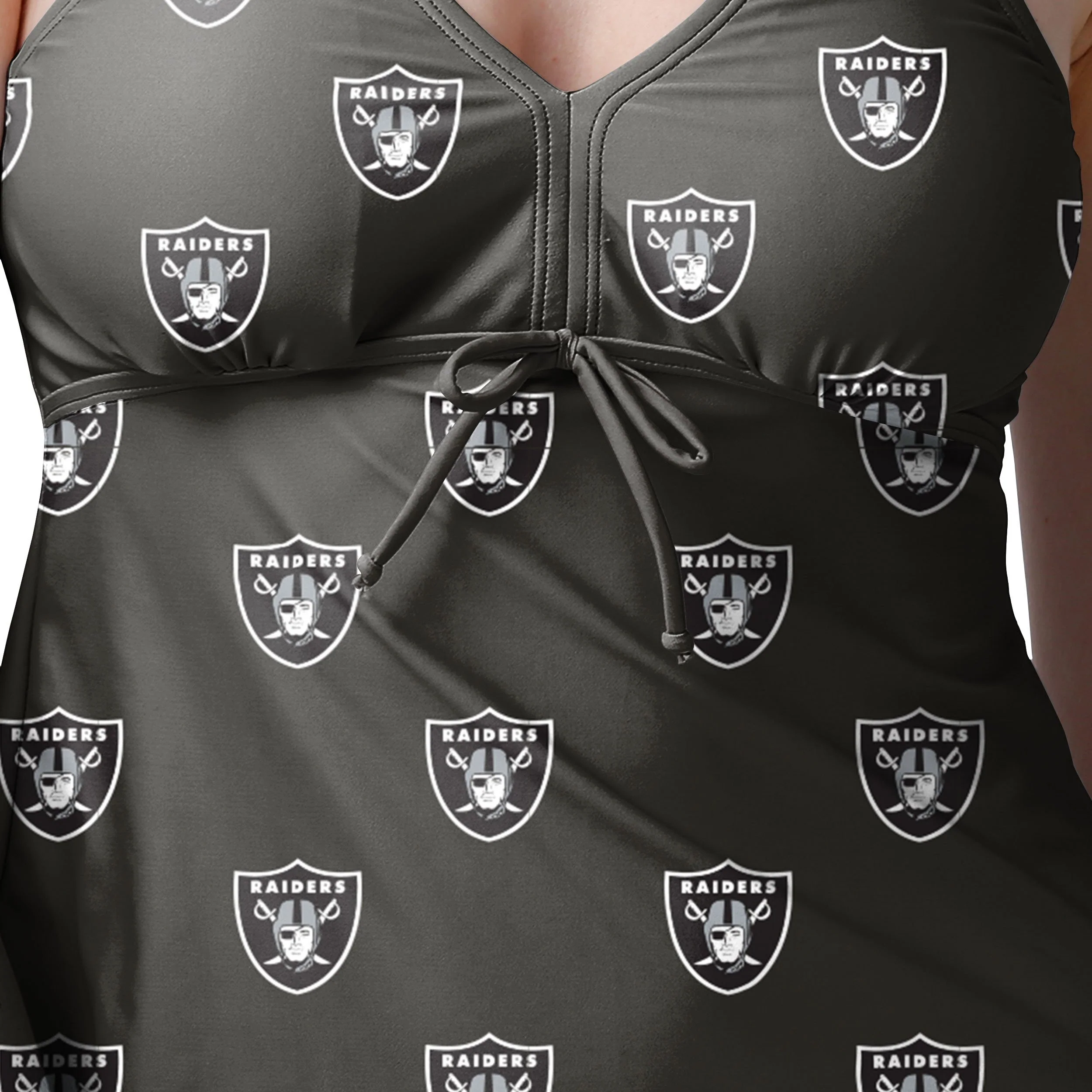 Las Vegas Raiders NFL Womens Mini Logo Tankini - Image 3