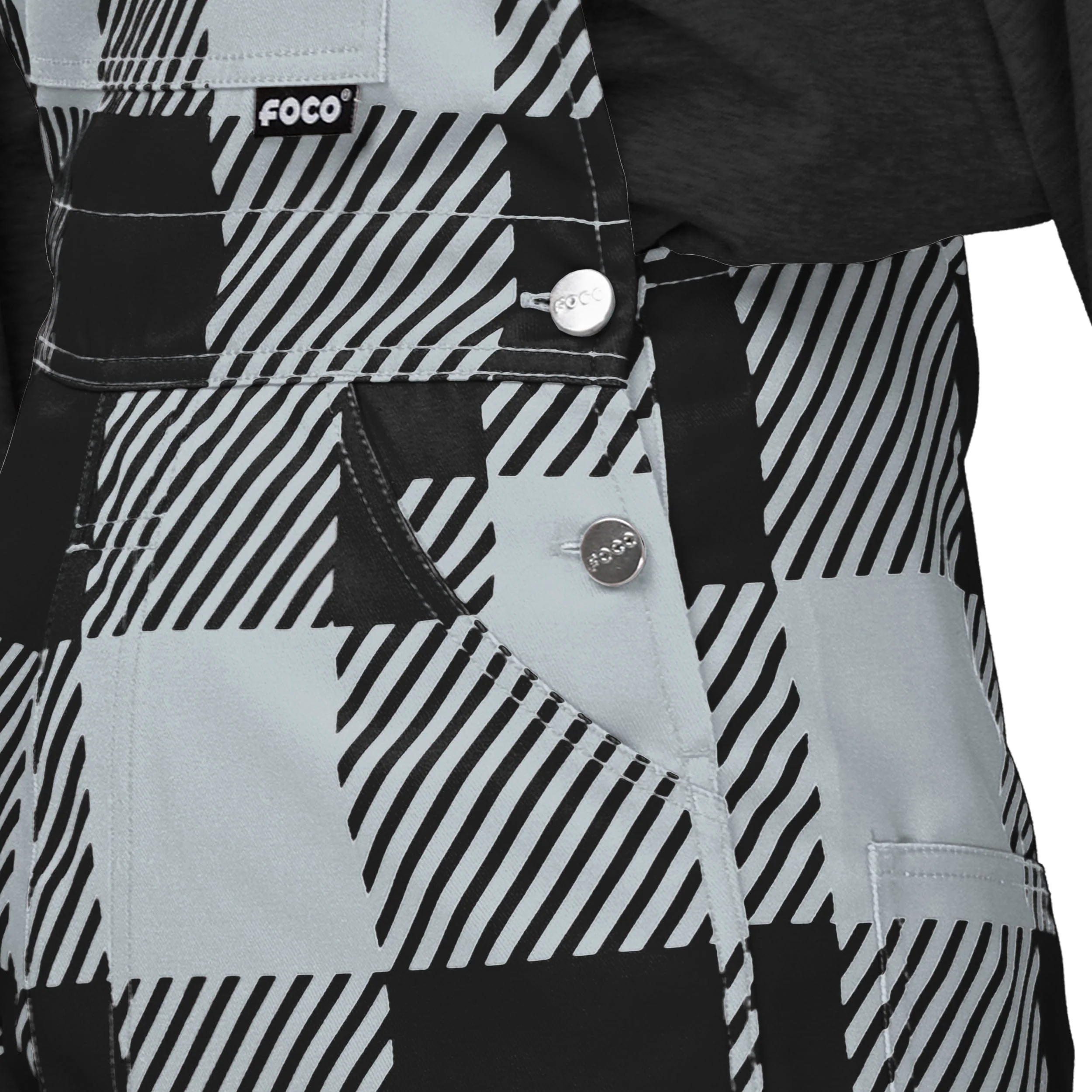 Las Vegas Raiders NFL Womens Plaid Bib Overalls - Image 5