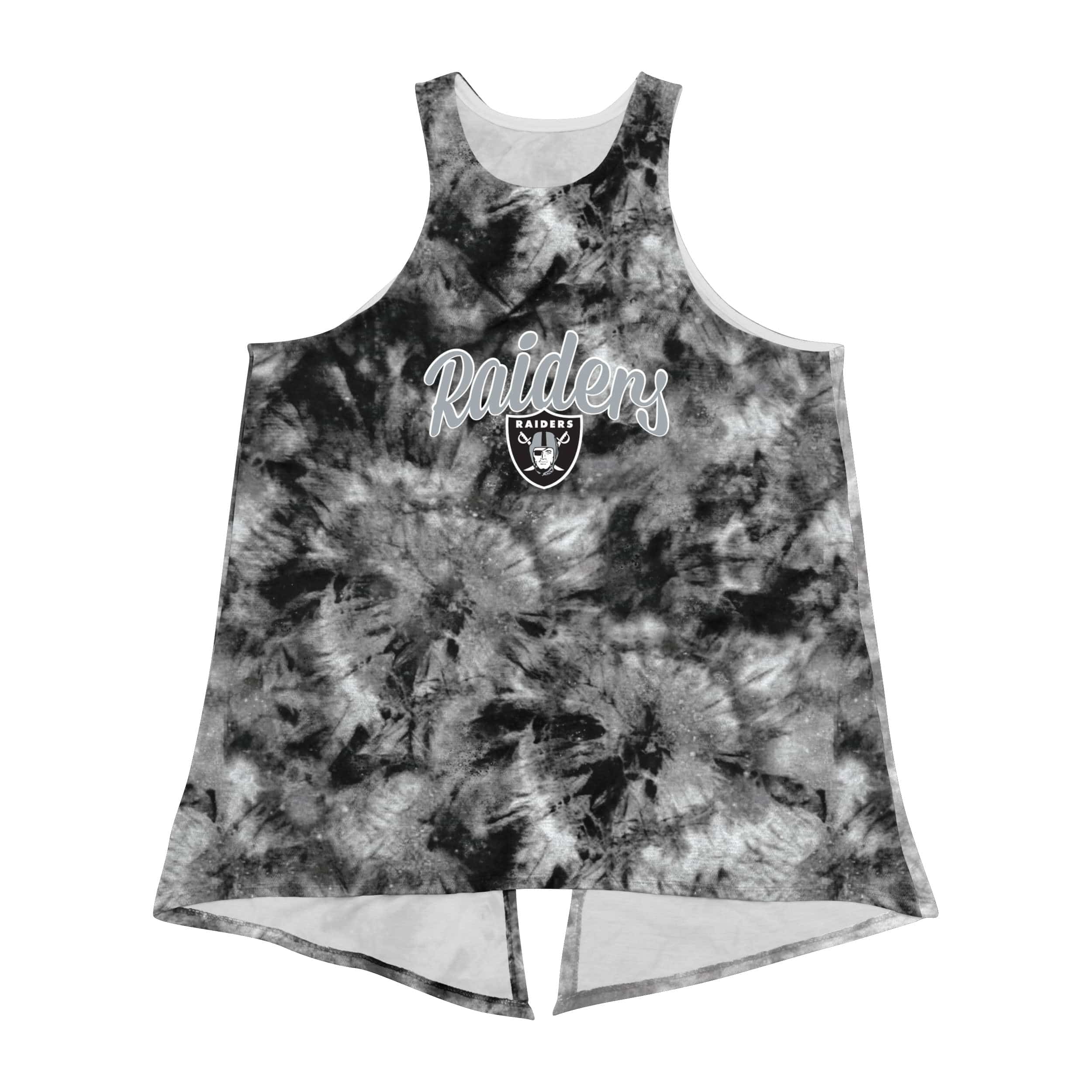 Las Vegas Raiders NFL Womens Script Wordmark Tie-Dye Tie-Breaker Sleeveless Top - Image 3