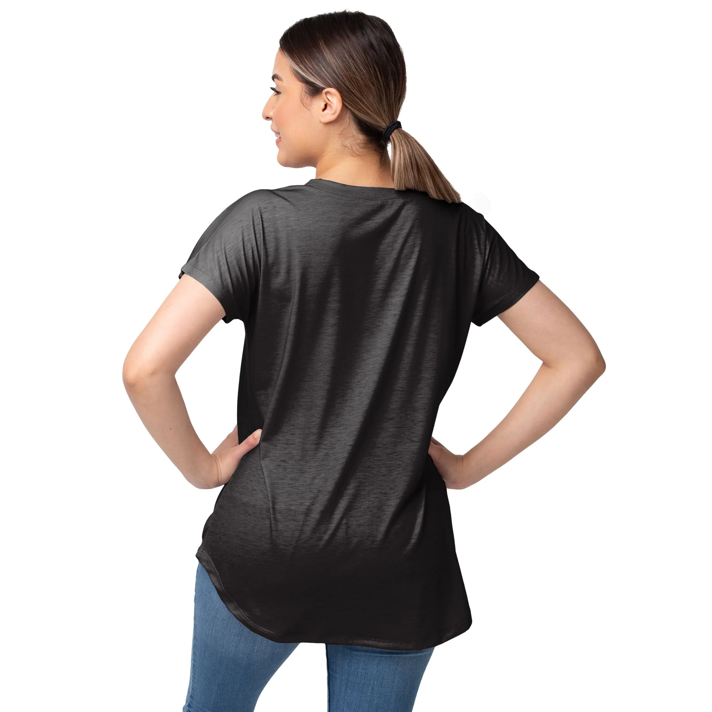 Las Vegas Raiders NFL Womens Script Wordmark Tunic Top - Image 2