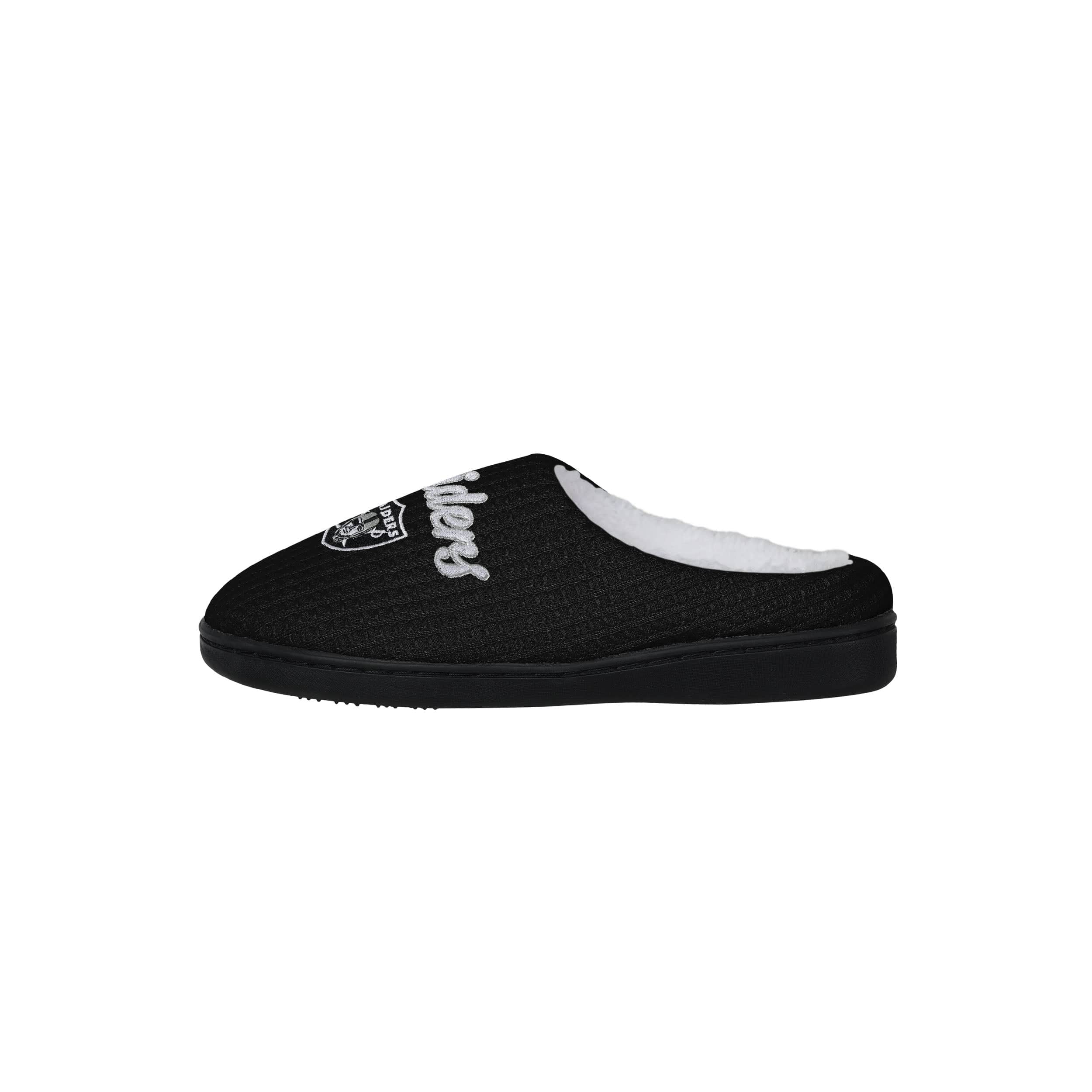 Las Vegas Raiders NFL Womens Sherpa Lined Memory Foam Slippers - Image 2