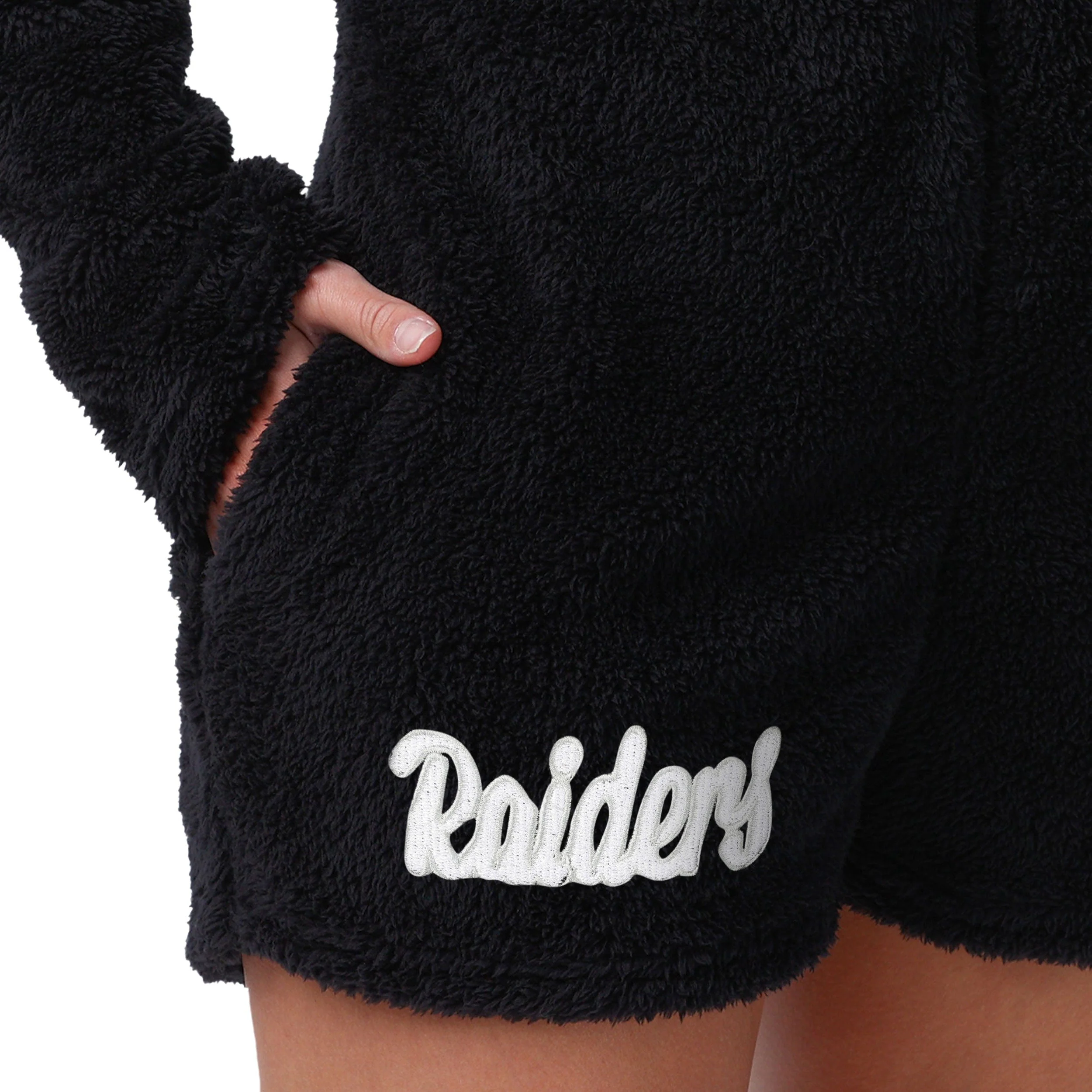 Las Vegas Raiders NFL Womens Short Cozy One Piece Pajamas - Image 4