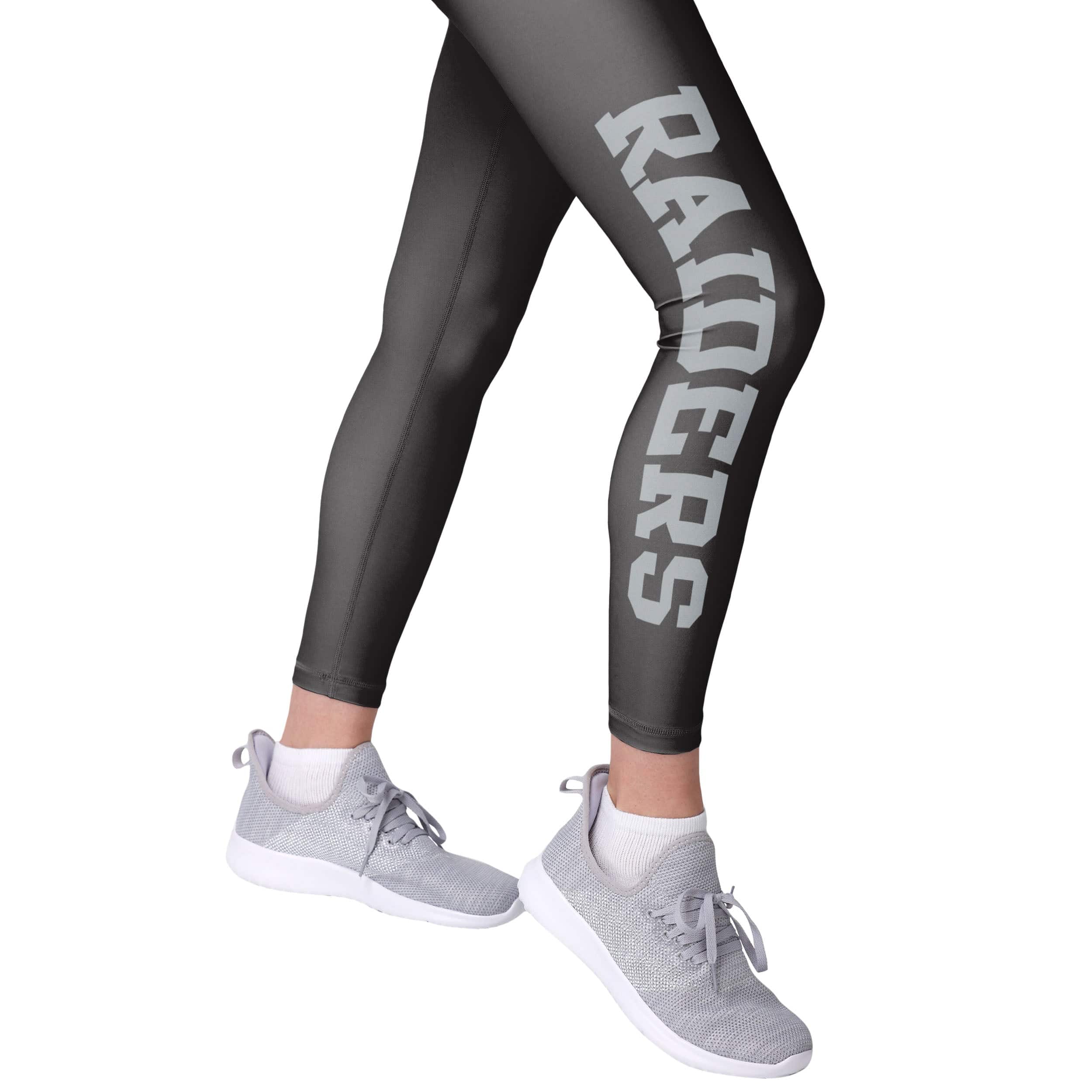 Las Vegas Raiders NFL Womens Solid Big Wordmark Leggings - Image 4