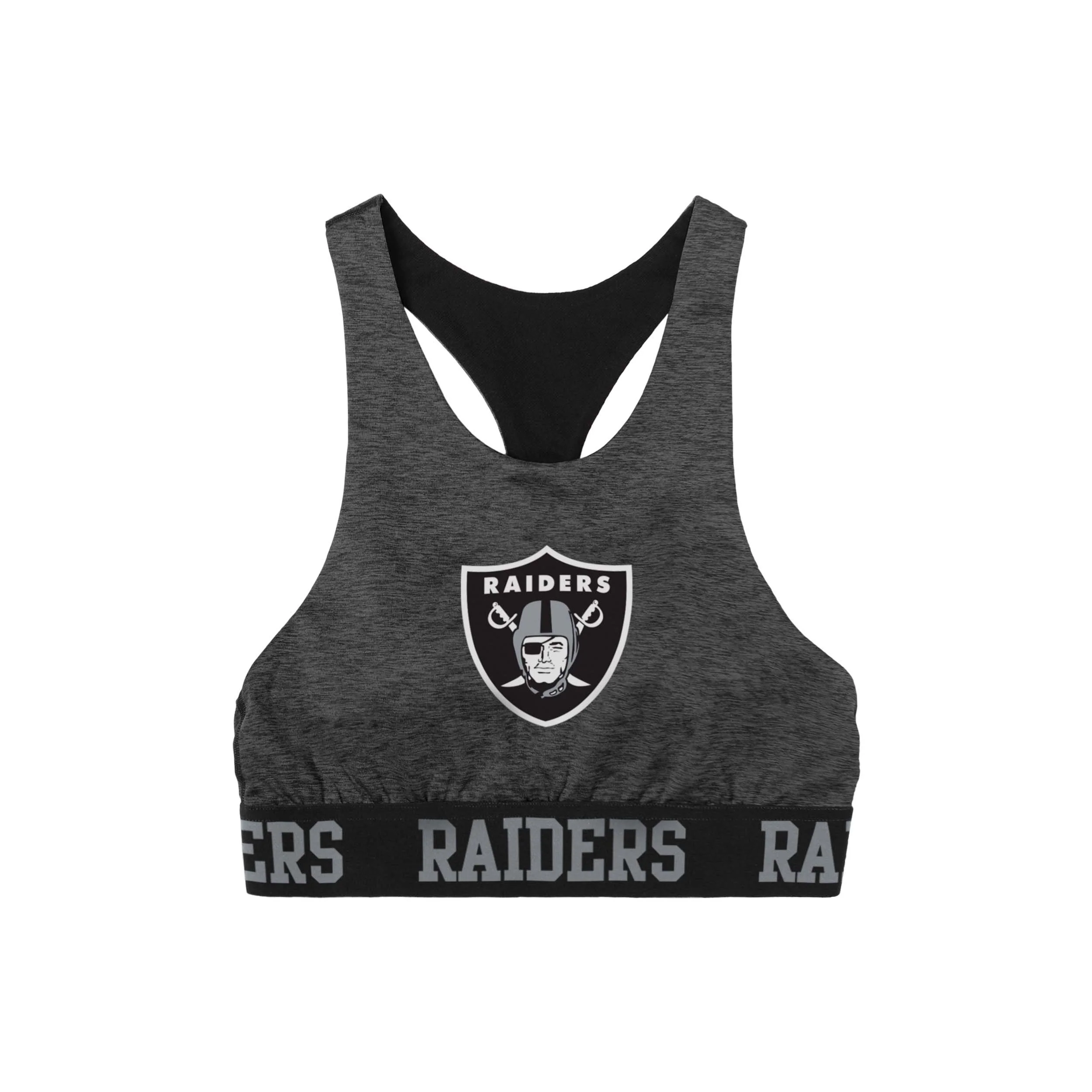 Las Vegas Raiders NFL Womens Team Color Static Sports Bra - Image 2
