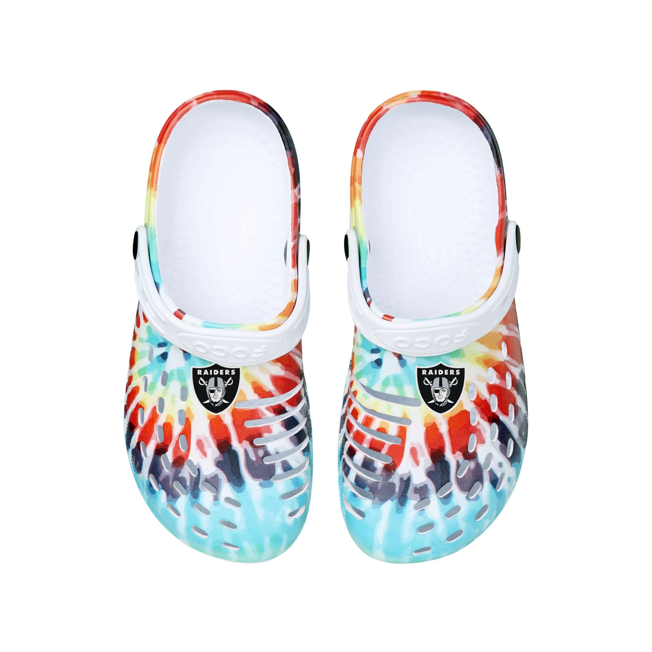 Las Vegas Raiders NFL Womens Tie-Dye Clog With Strap - Image 4