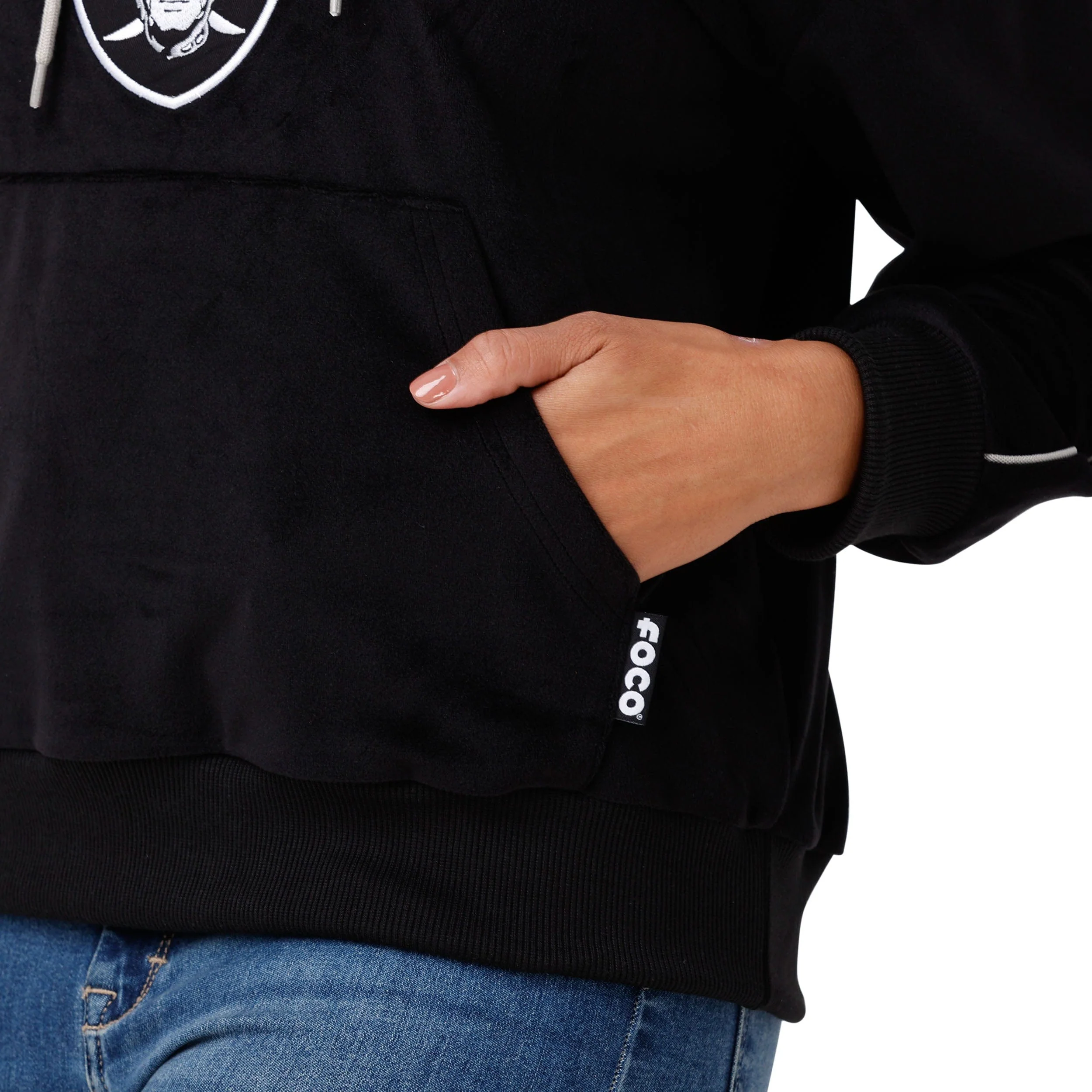Las Vegas Raiders NFL Womens Velour Hooded Sweatshirt - Image 3