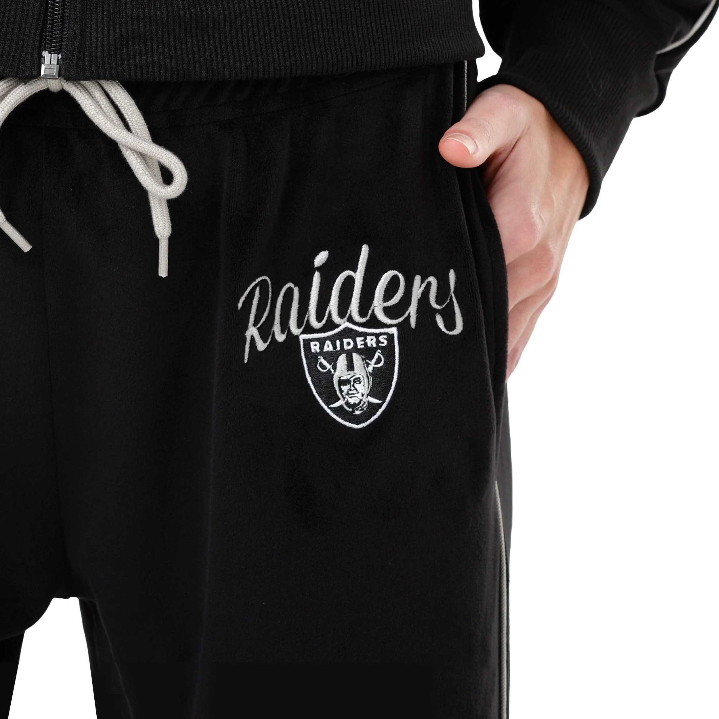 Las Vegas Raiders NFL Womens Velour Pants - Image 3