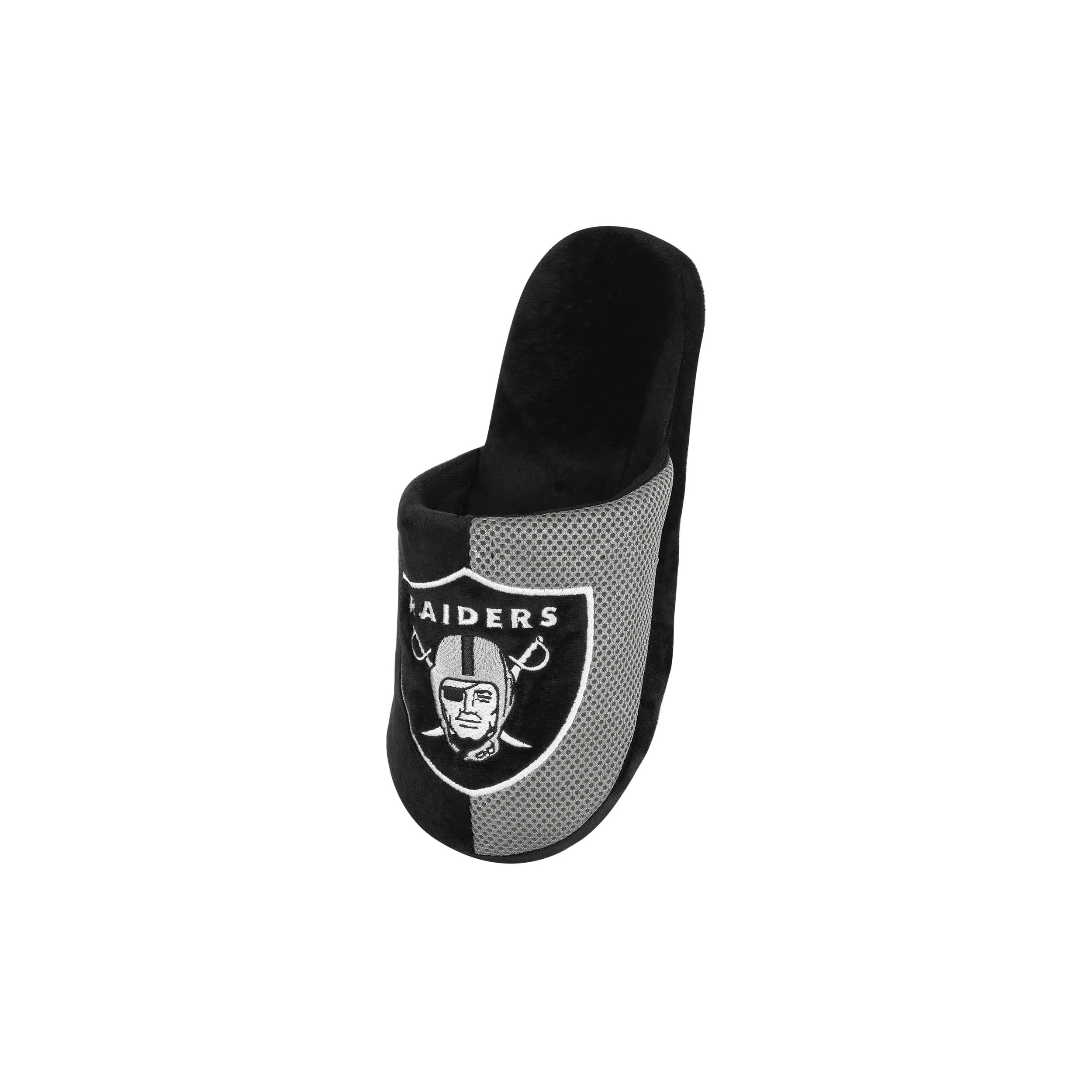 Las Vegas Raiders NFL Youth Logo Staycation Slippers - Image 3
