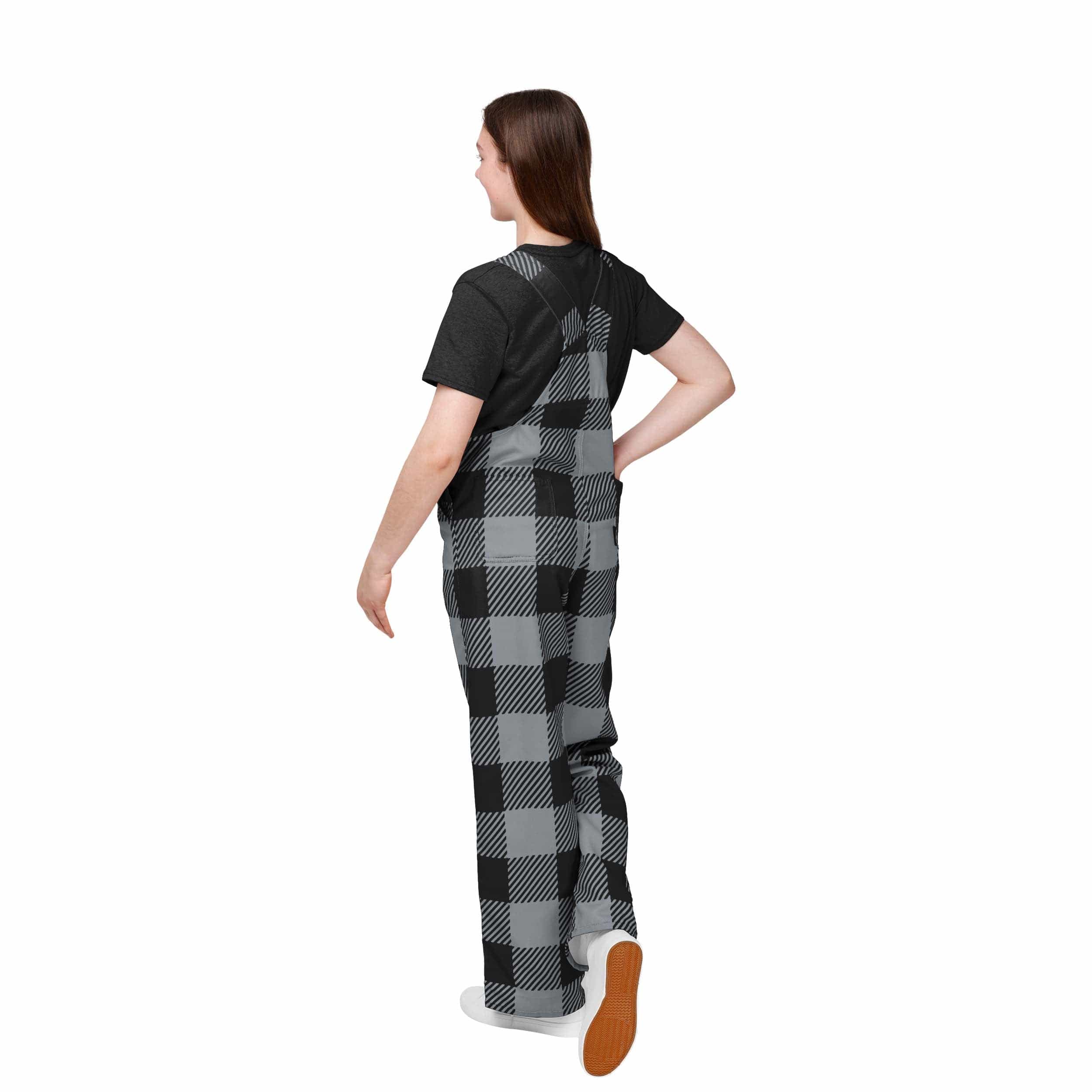 Las Vegas Raiders NFL Youth Plaid Bib Overalls - Image 2