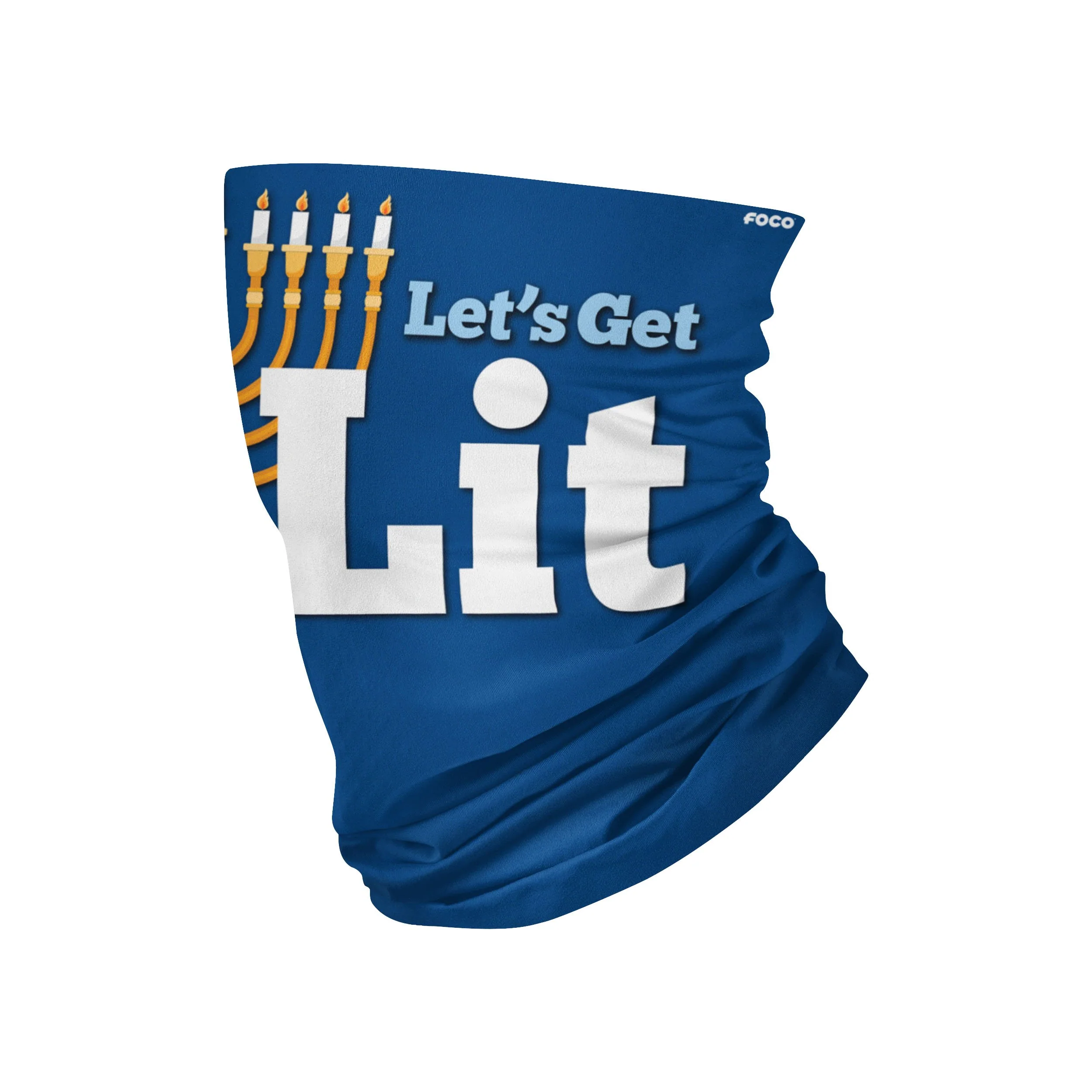 Lets Get Lit Hanukkah Gaiter Scarf