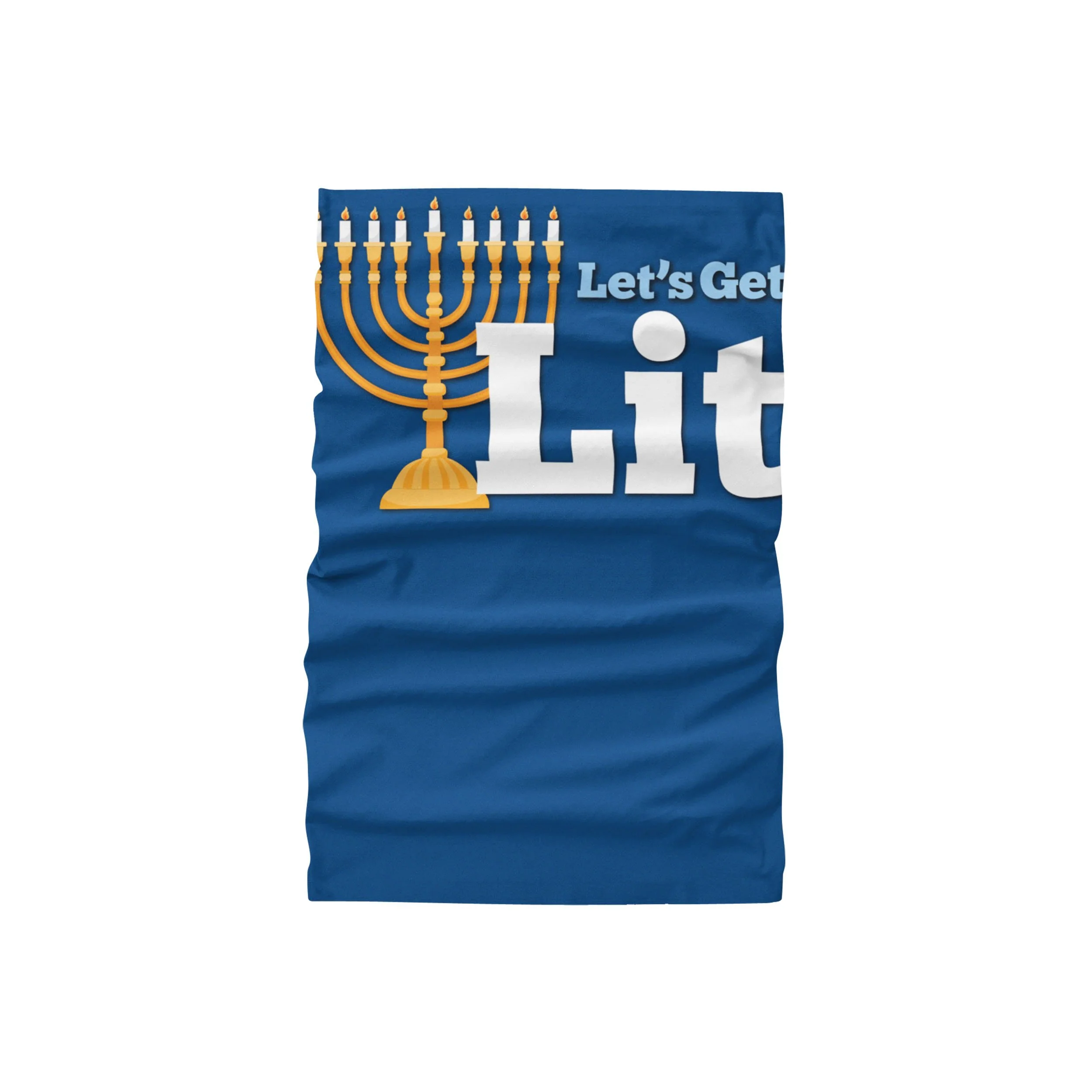 Lets Get Lit Hanukkah Gaiter Scarf - Image 2