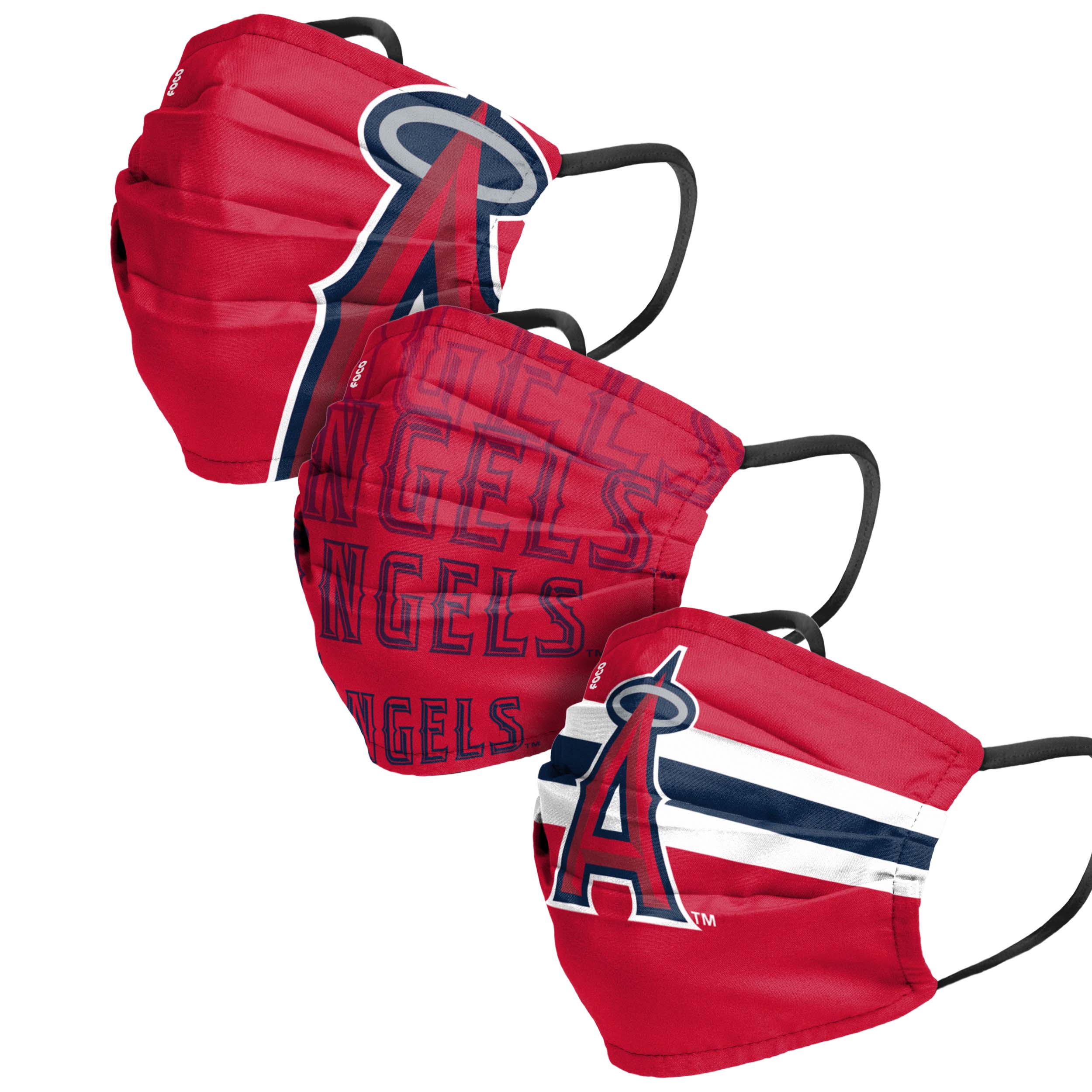 Los Angeles Angels MLB Mens Matchday 3 Pack Face Cover