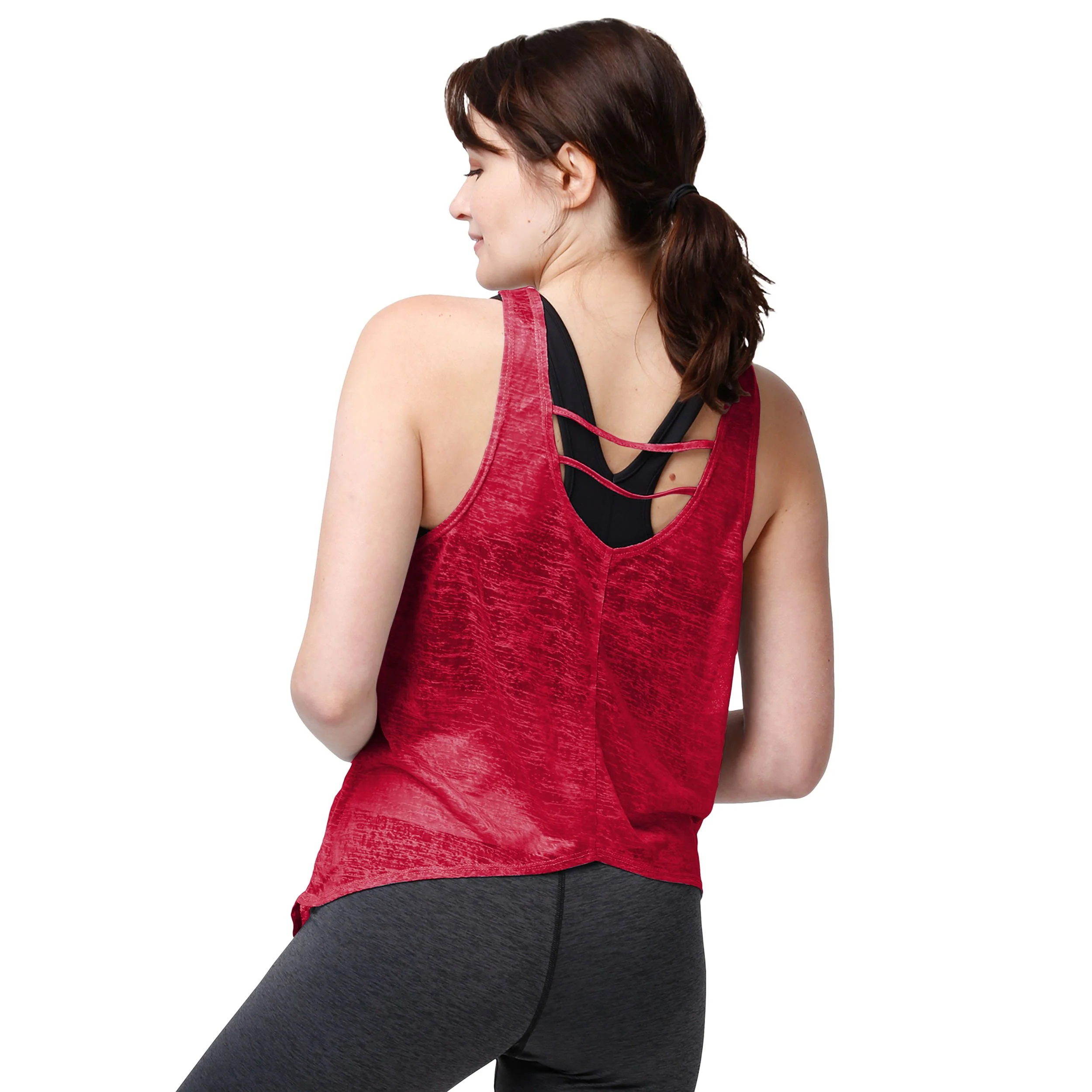 Los Angeles Angels MLB Womens Burn Out Sleeveless Top - Image 3