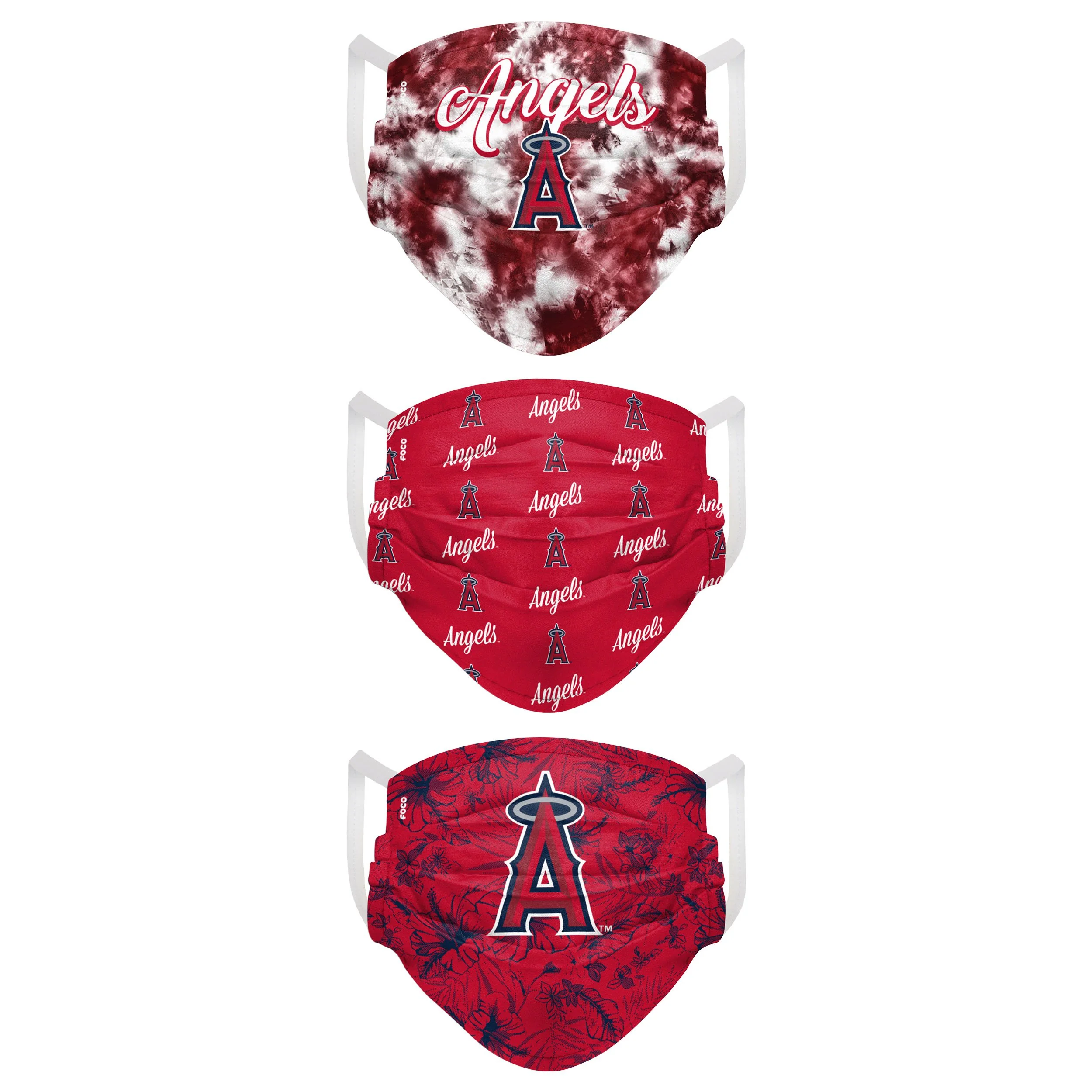 Los Angeles Angels MLB Womens Matchday 3 Pack Face Cover - Image 2