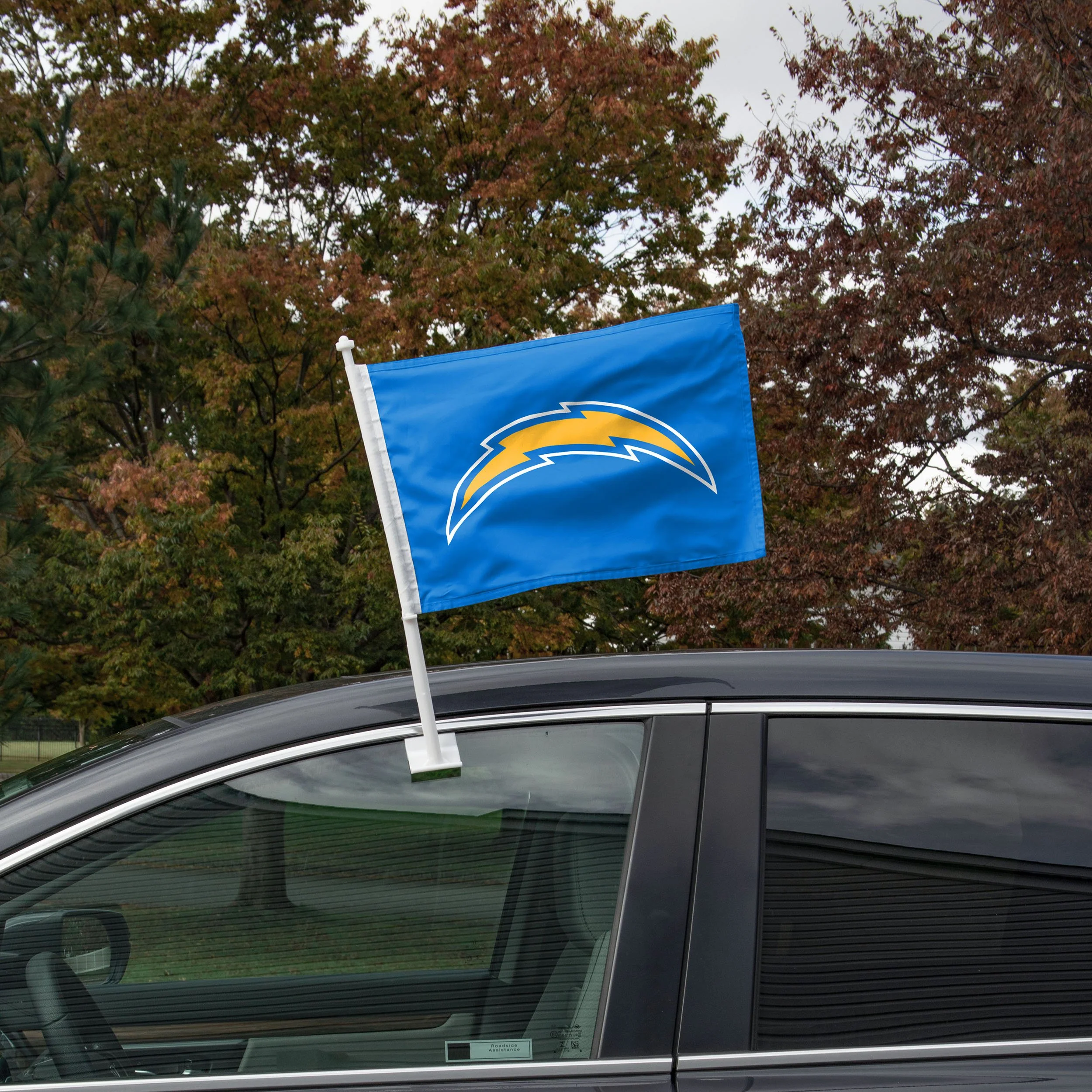 Los Angeles Chargers NFL 2 Pack Solid Car Flag - Image 2