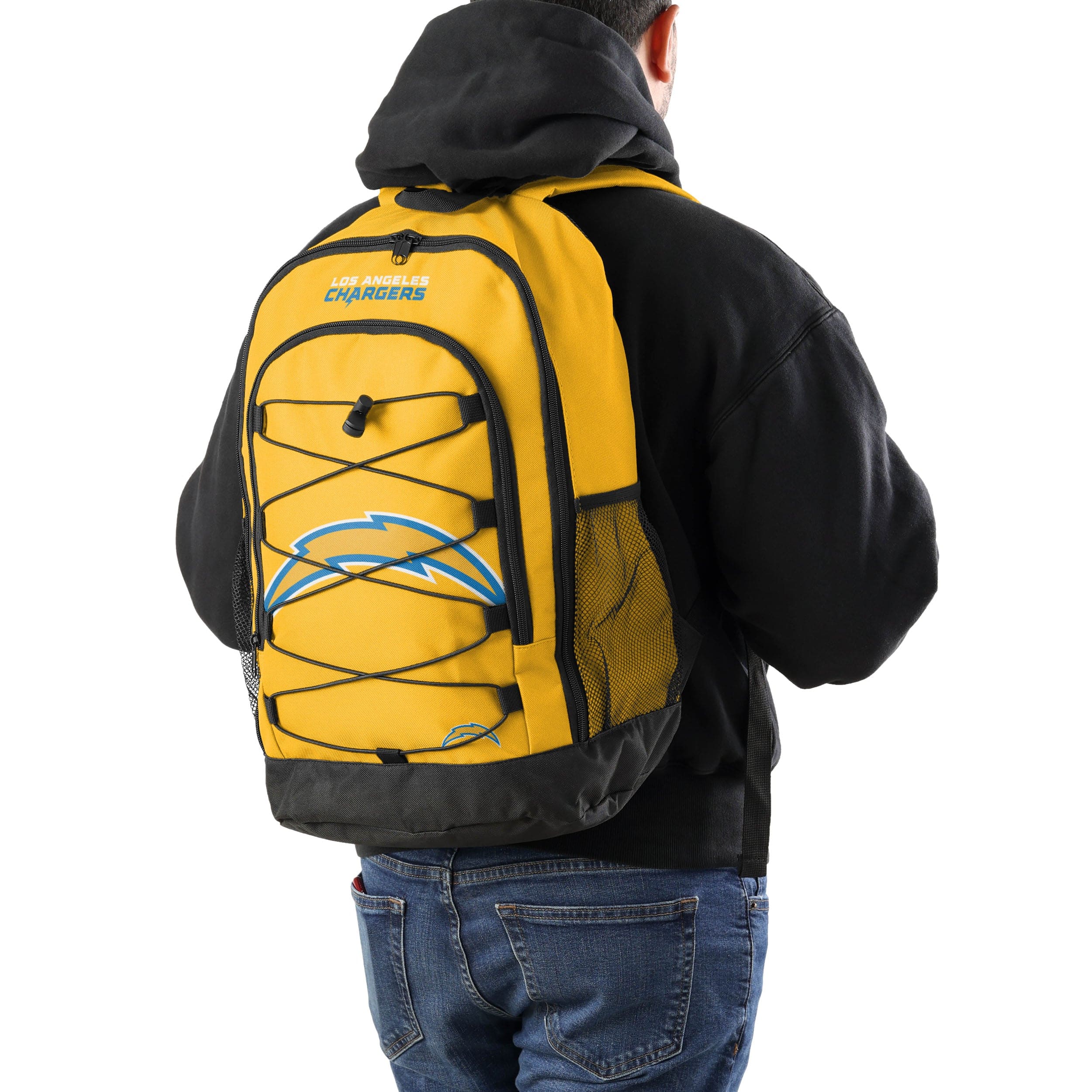 Los Angeles Chargers NFL Big Logo Bungee Backpack - Image 4