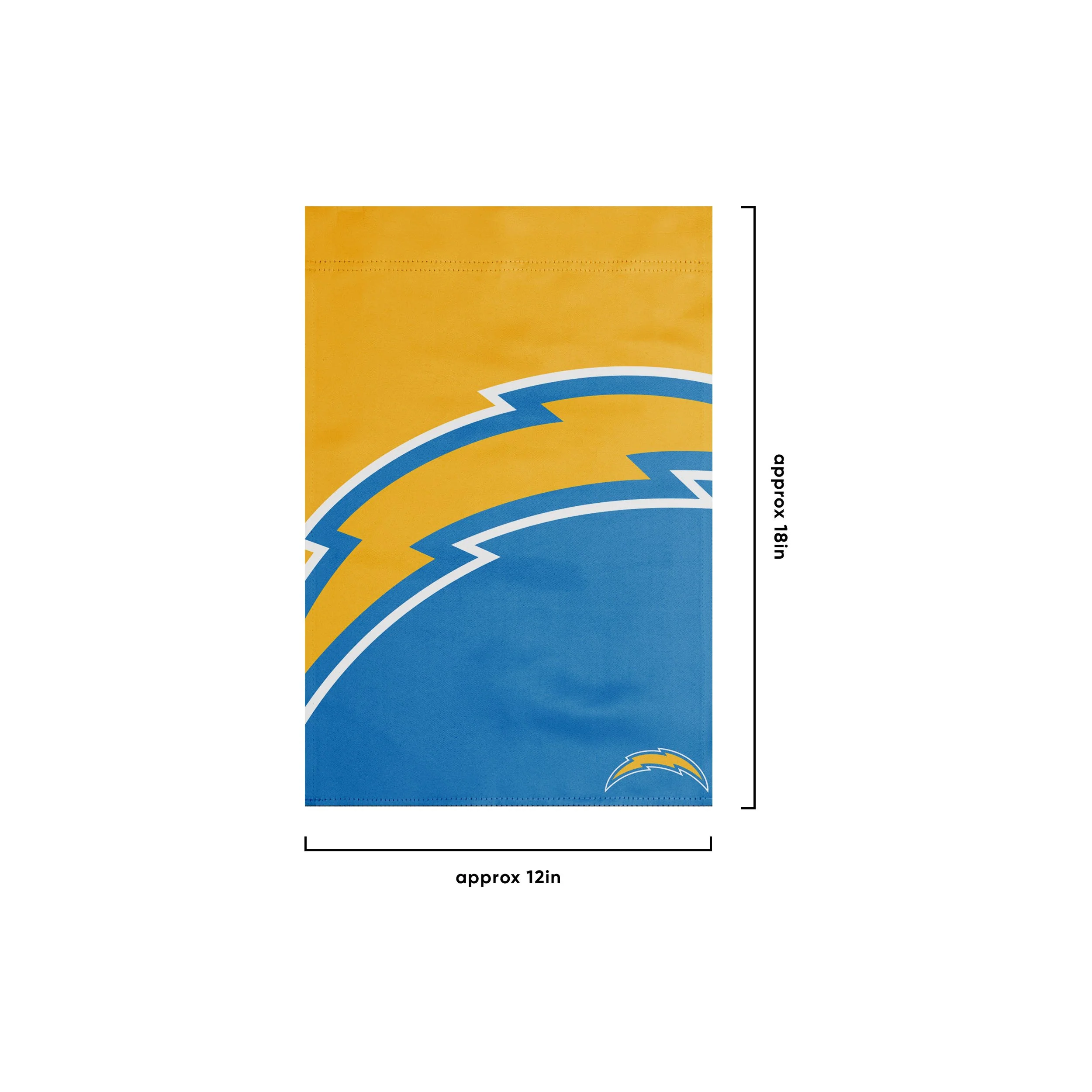 Los Angeles Chargers NFL Colorblock Helmet Garden Flag - Image 3