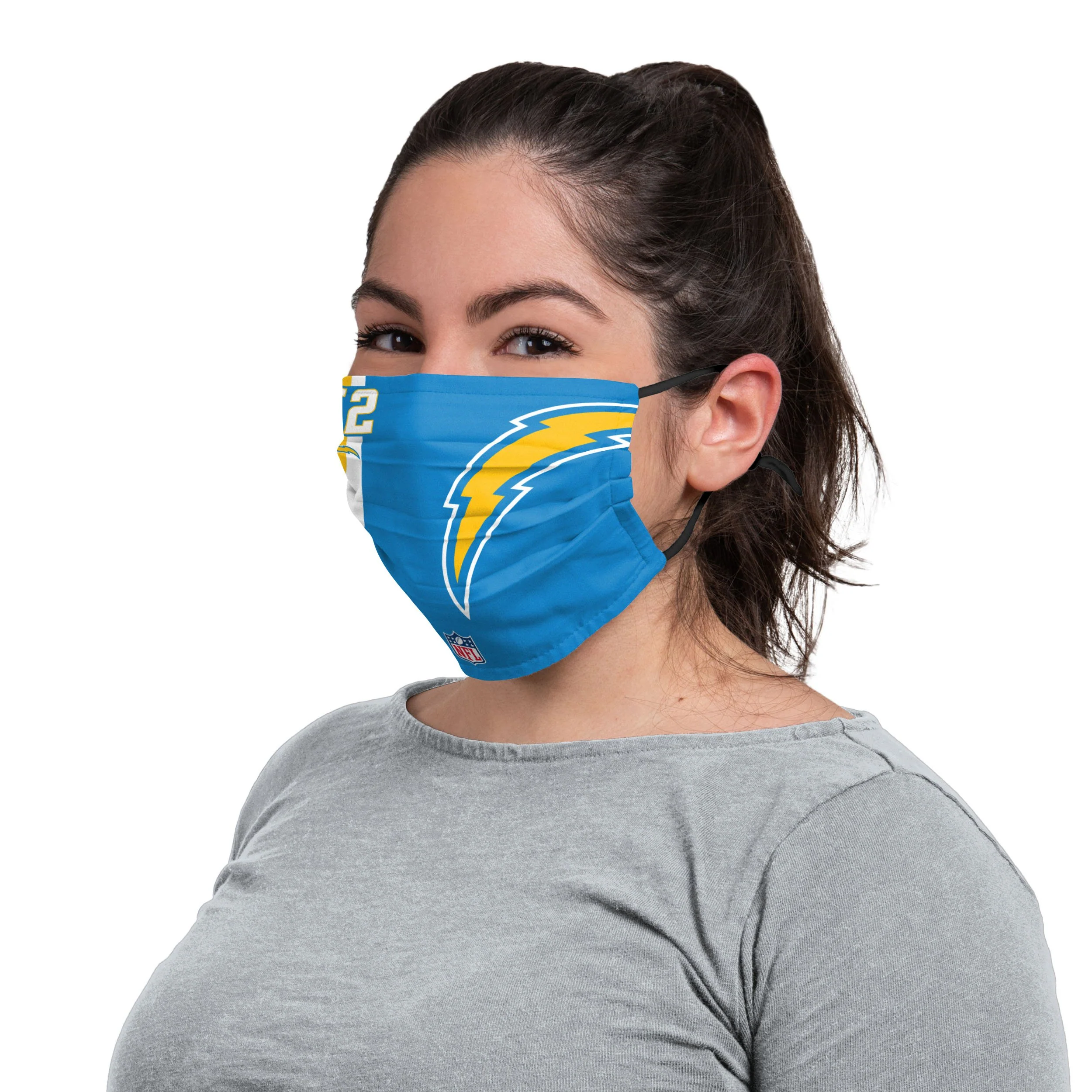 Los Angeles Chargers NFL Denzel Perryman On-Field Sideline Logo Face Cover - Image 3