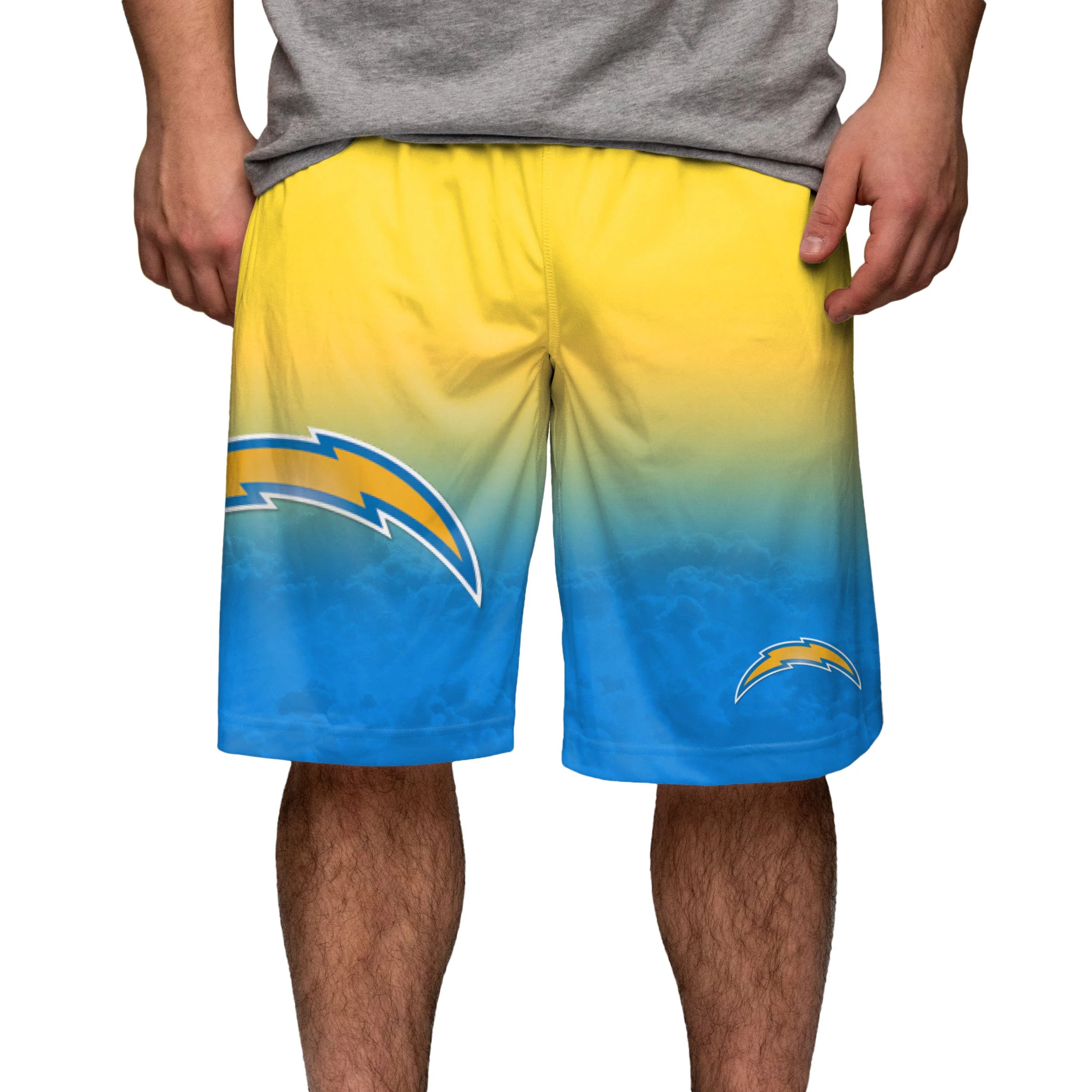 Los Angeles Chargers NFL Gradient Big Logo Training Shorts - Image 2