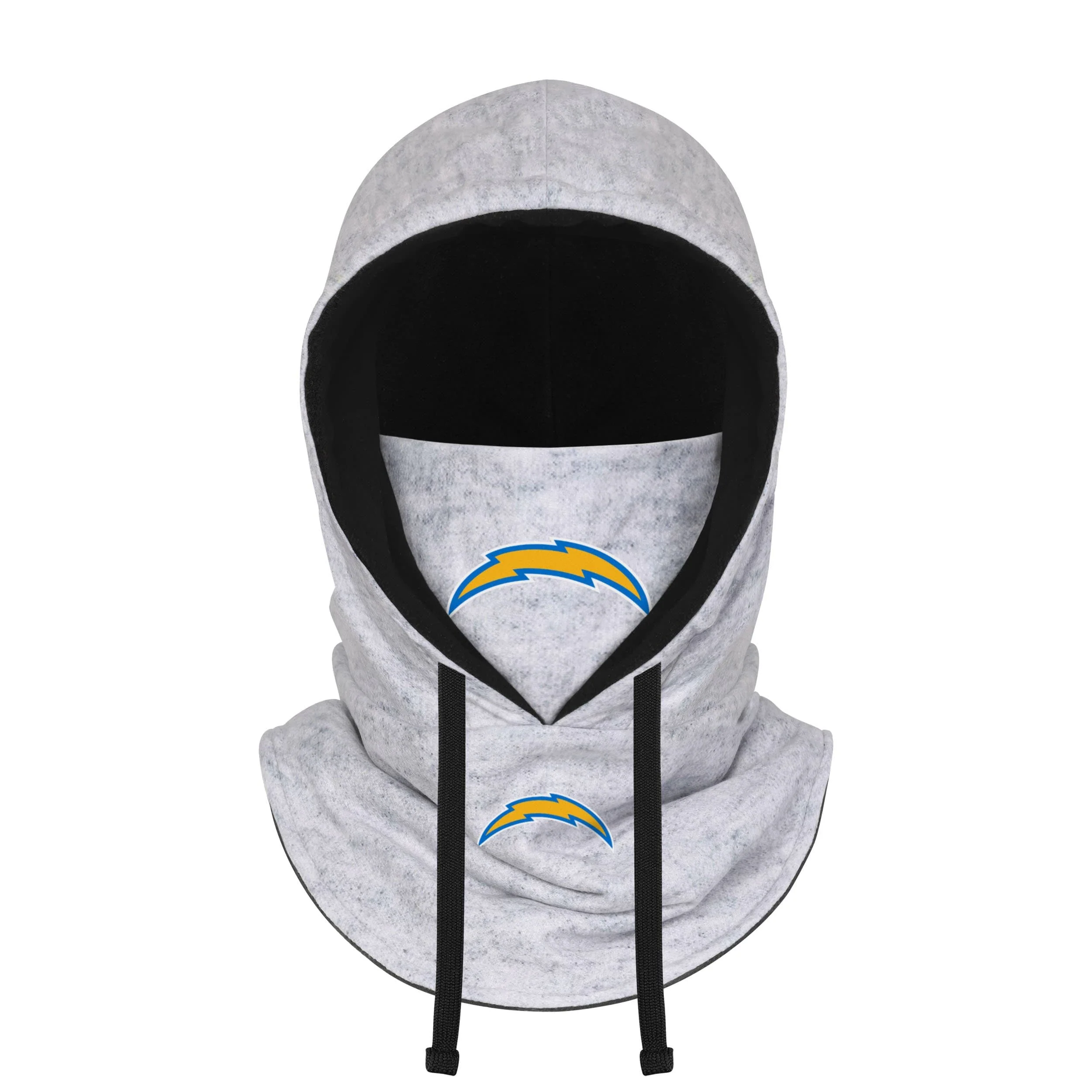 Los Angeles Chargers NFL Heather Gray Drawstring Hooded Gaiter Scarf