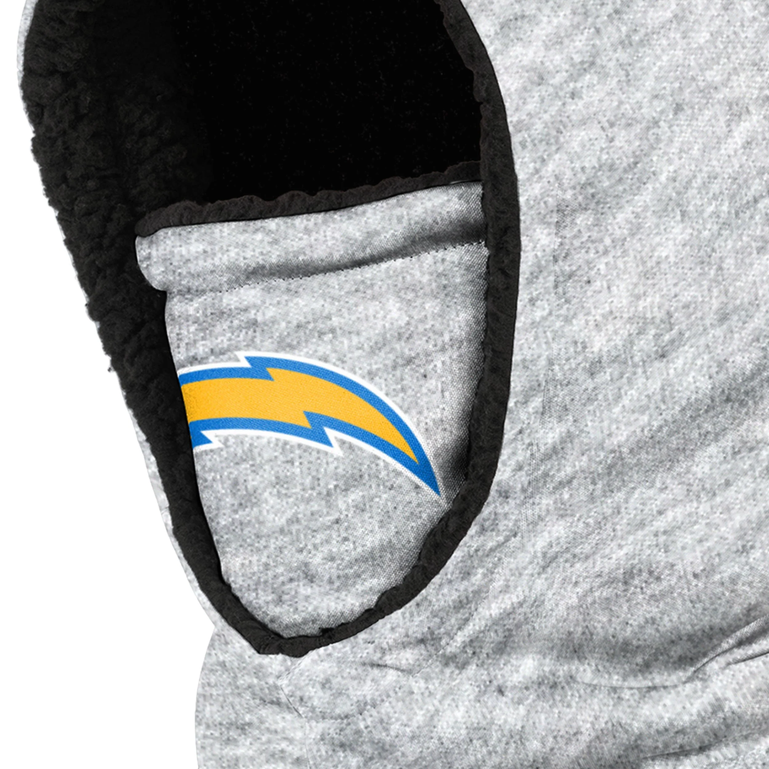 Los Angeles Chargers NFL Heather Grey Big Logo Hooded Gaiter - Image 3