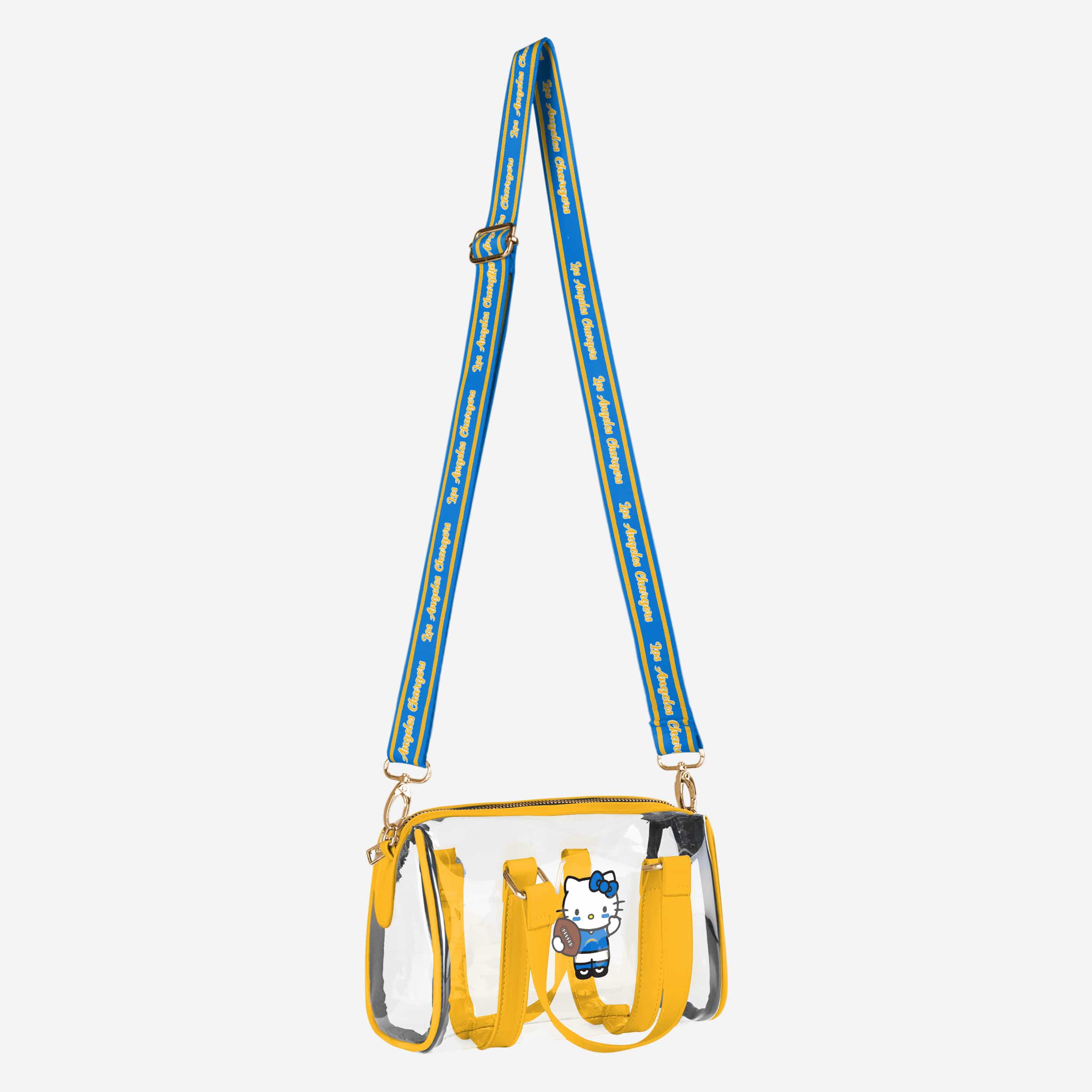 Los Angeles Chargers NFL Hello Kitty® Clear Barrel Bag (PREORDER - SHIPS MID JULY) - Image 2