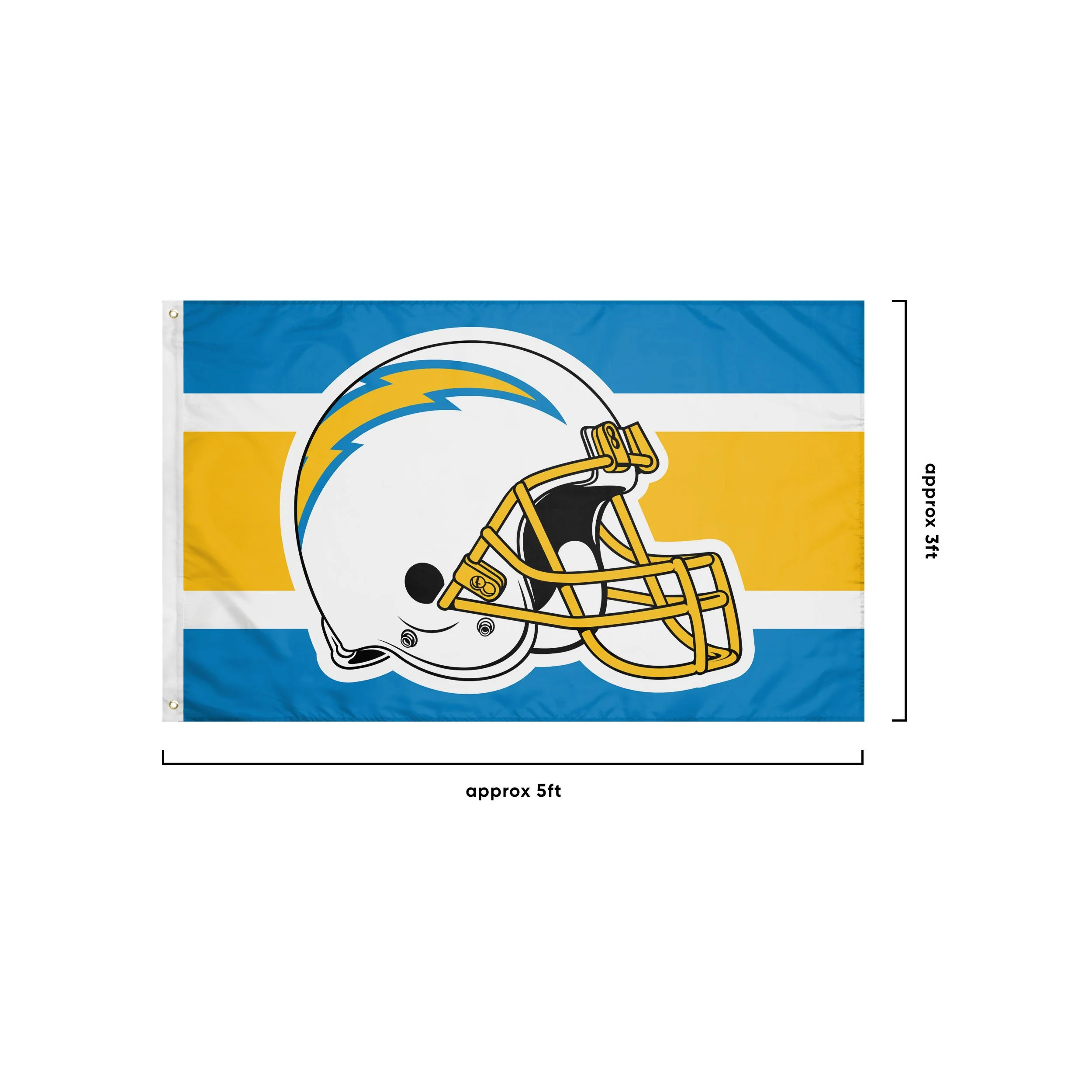 Los Angeles Chargers NFL Helmet Horizontal Flag - Image 3