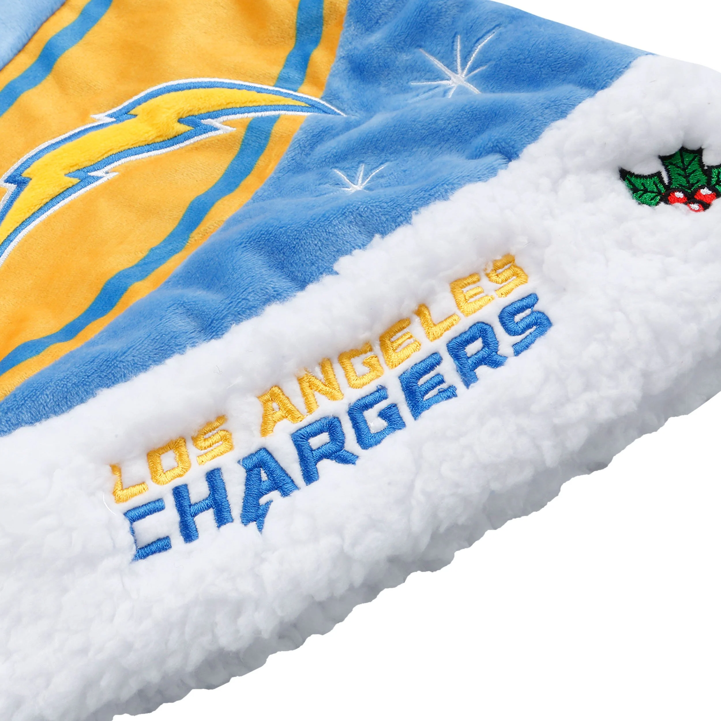 Los Angeles Chargers NFL High End Santa Hat - Image 2