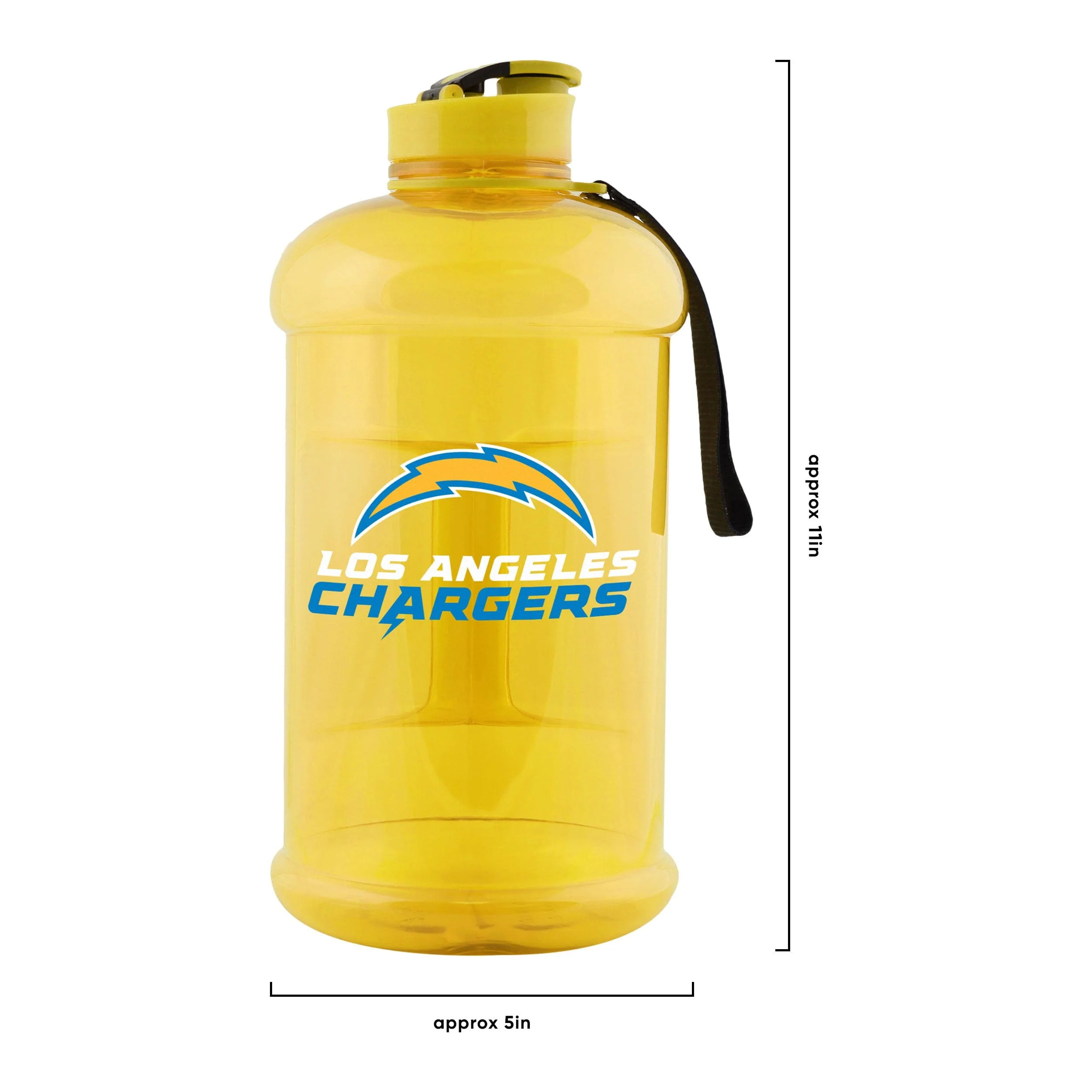 Los Angeles Chargers NFL Large Team Color Clear Sports Bottle - Image 5