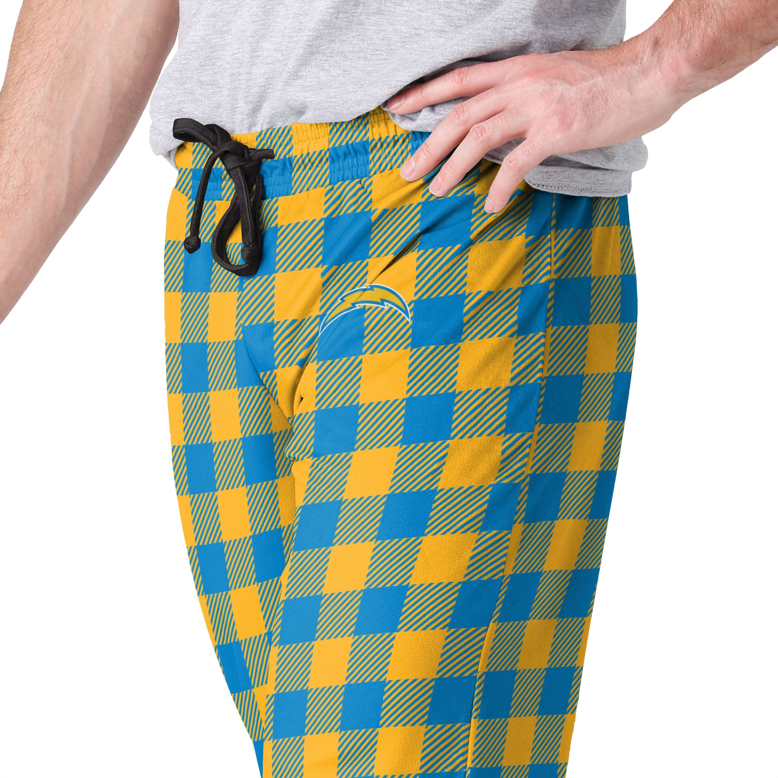 Los Angeles Chargers NFL Mens Buffalo Check Lounge Pants - Image 3