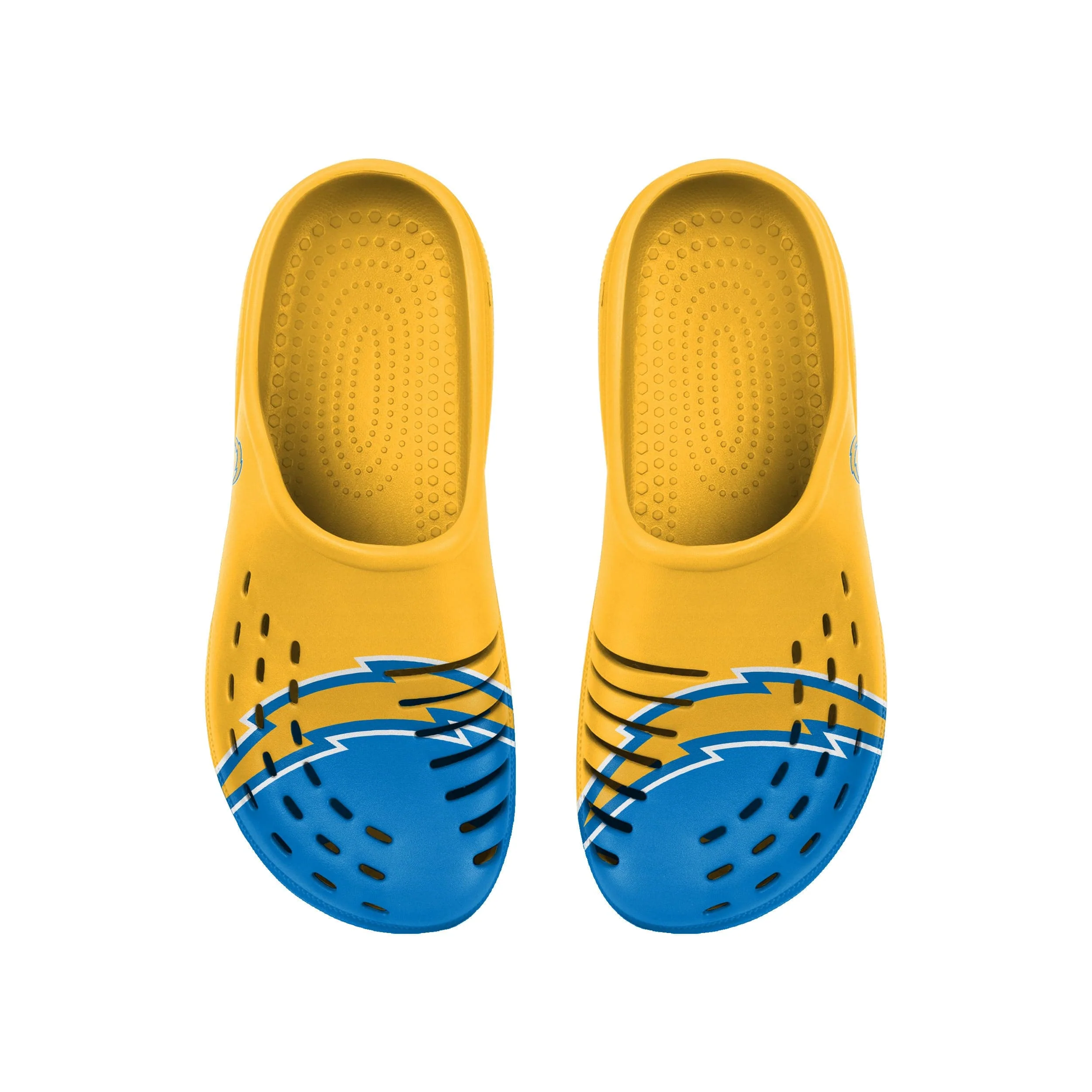 Los Angeles Chargers NFL Mens Colorblock Big Logo Clog - Image 4