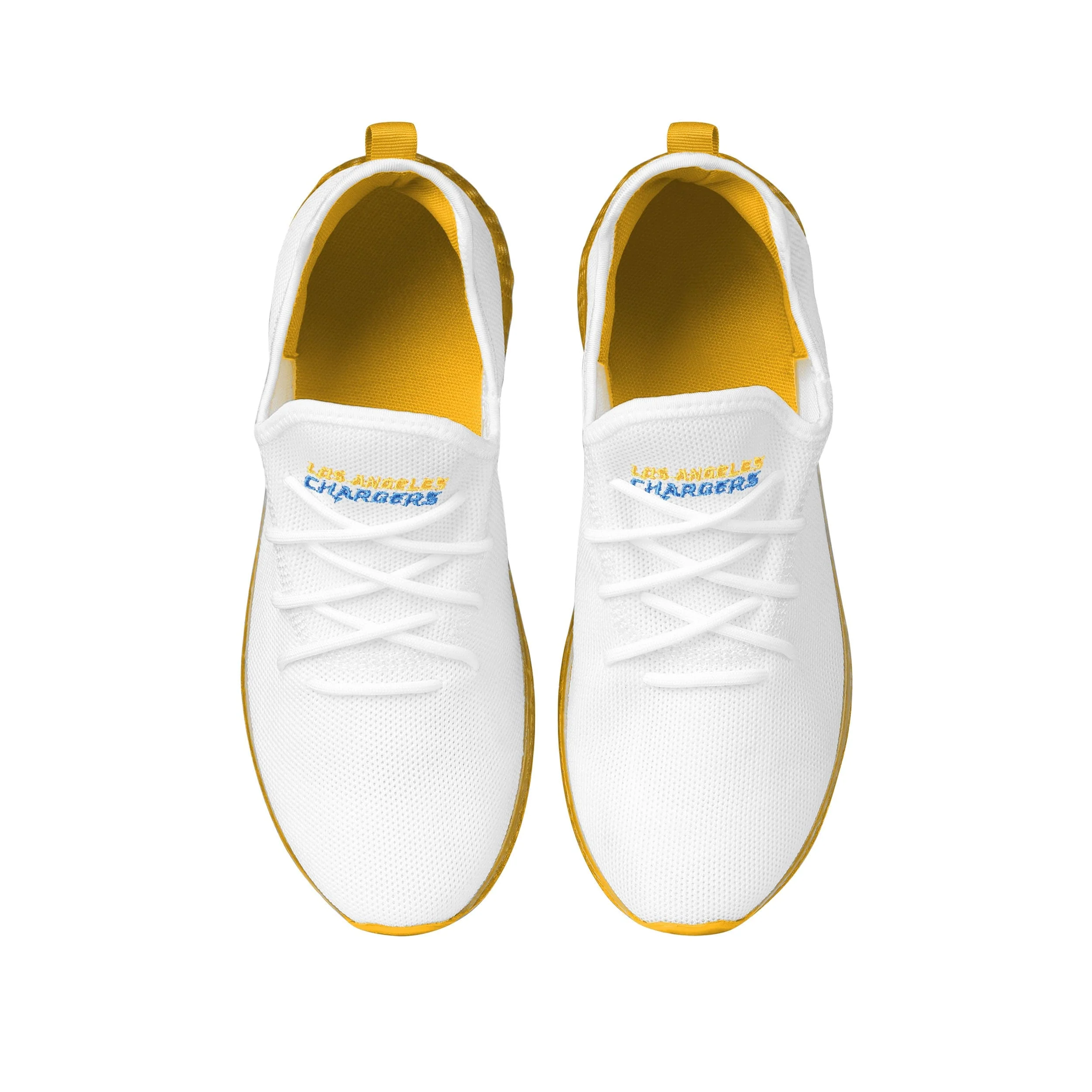 Los Angeles Chargers NFL Mens Gradient Midsole White Sneakers - Image 4