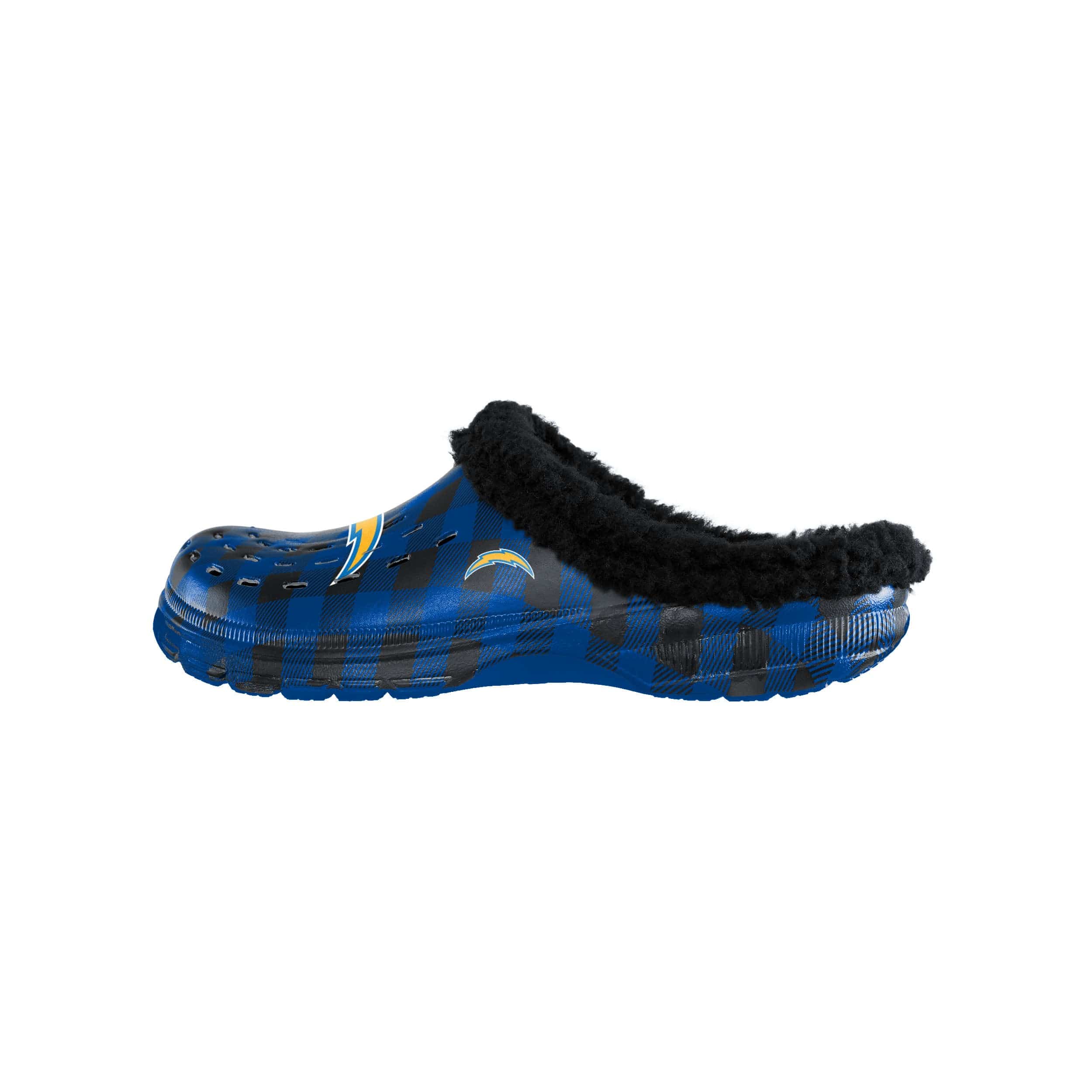 Los Angeles Chargers NFL Mens Sherpa Lined Buffalo Check Clog - Image 2