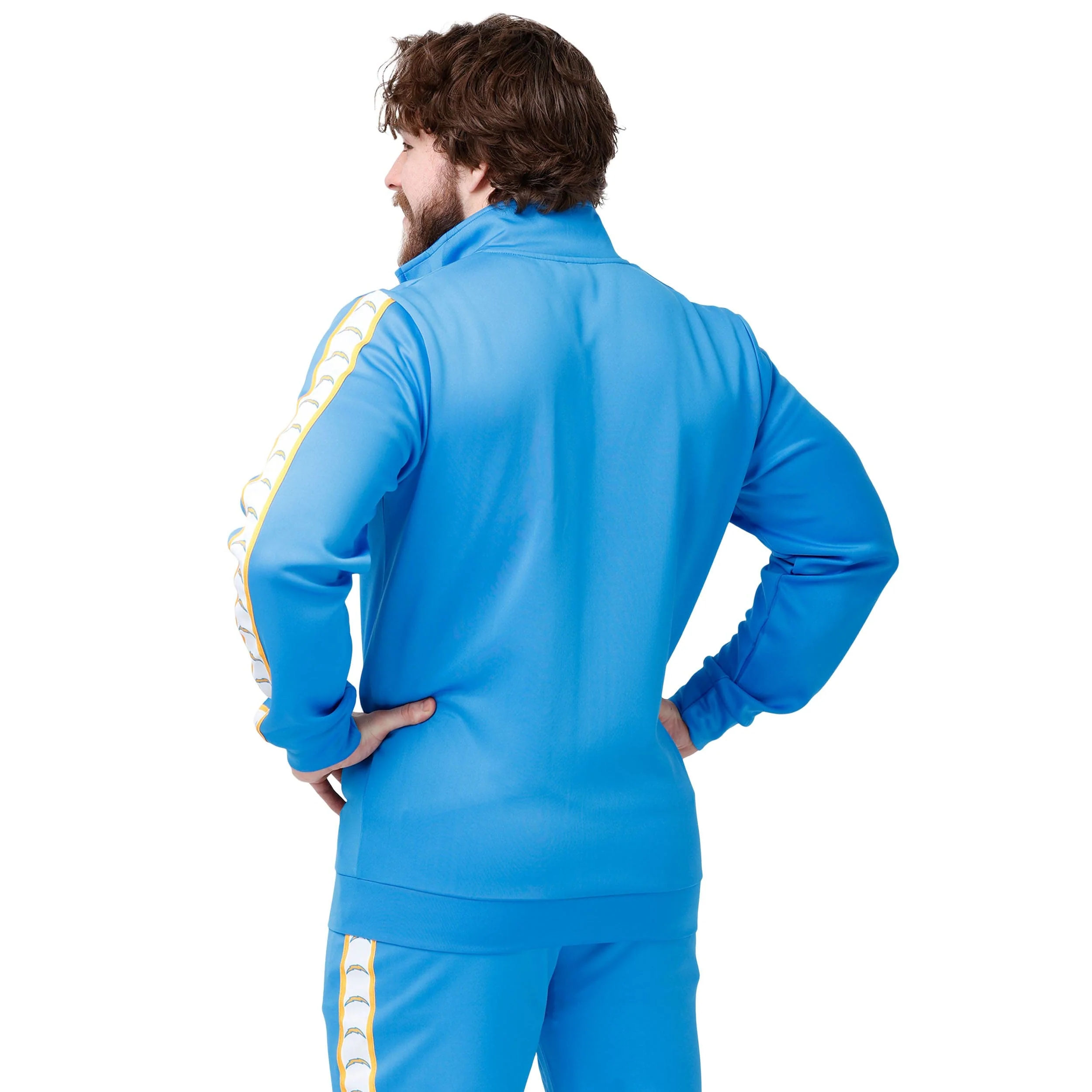 Los Angeles Chargers NFL Mens Stripe Logo Track Jacket - Image 2