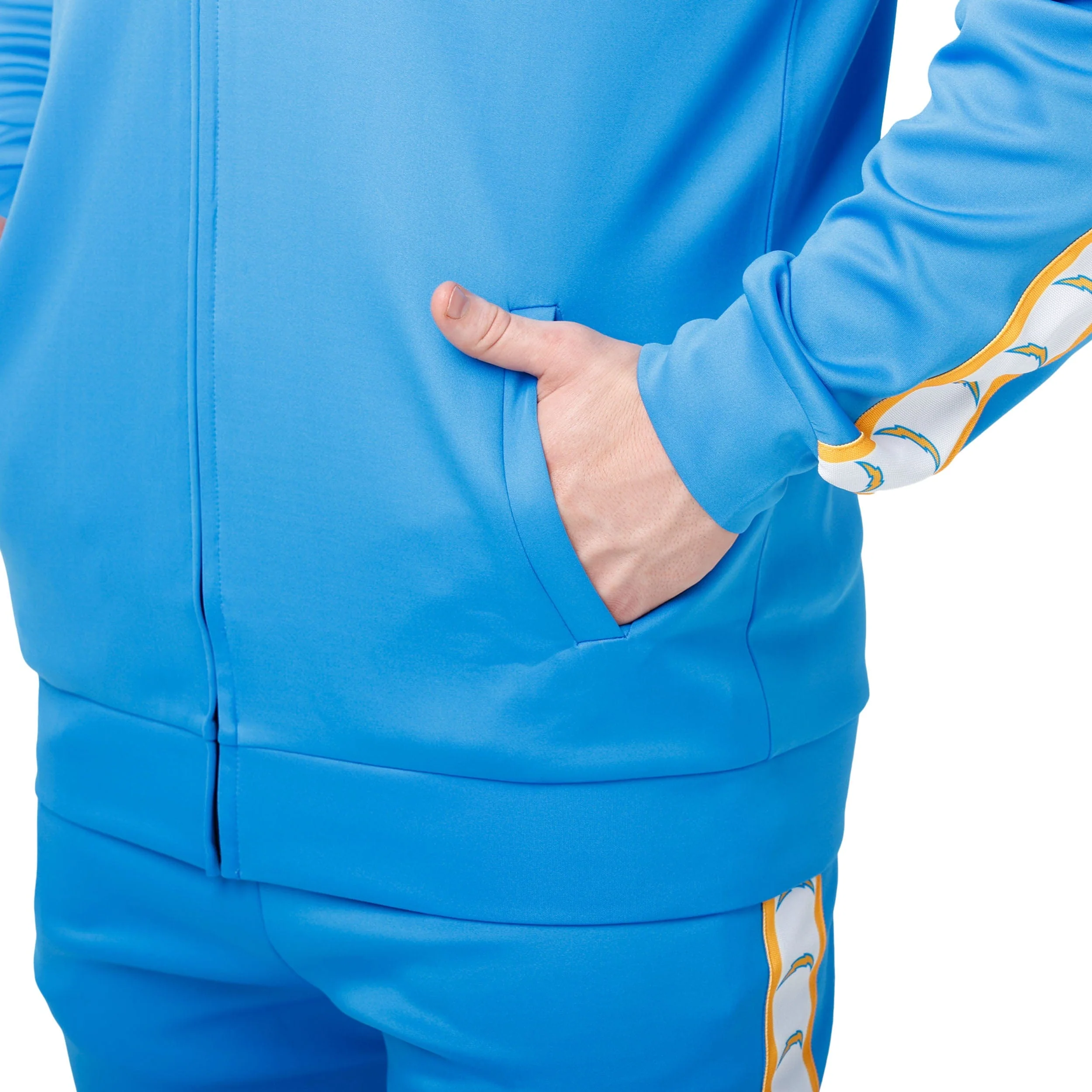 Los Angeles Chargers NFL Mens Stripe Logo Track Jacket - Image 4