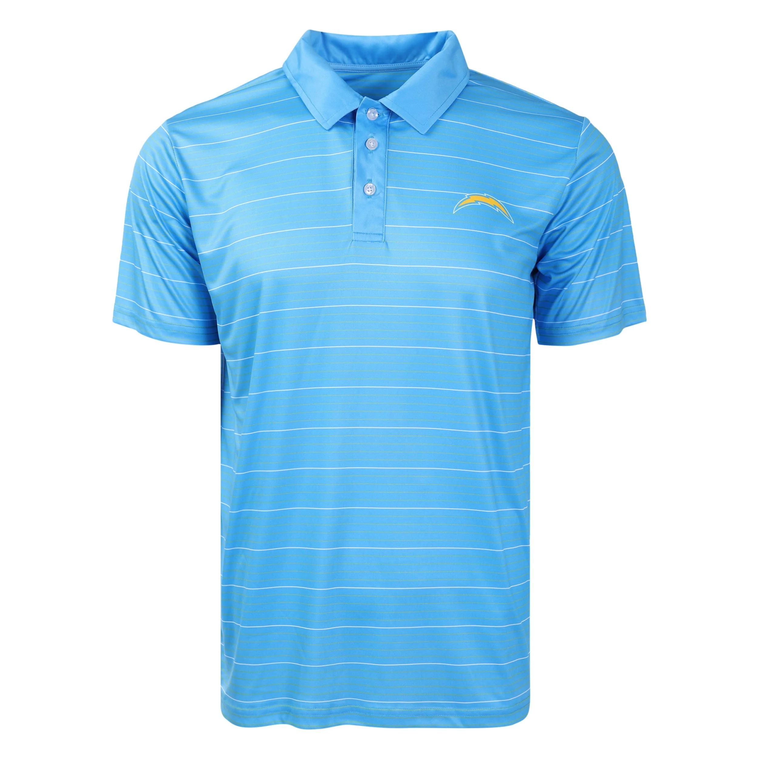 Los Angeles Chargers NFL Mens Striped Polyester Polo - Image 3