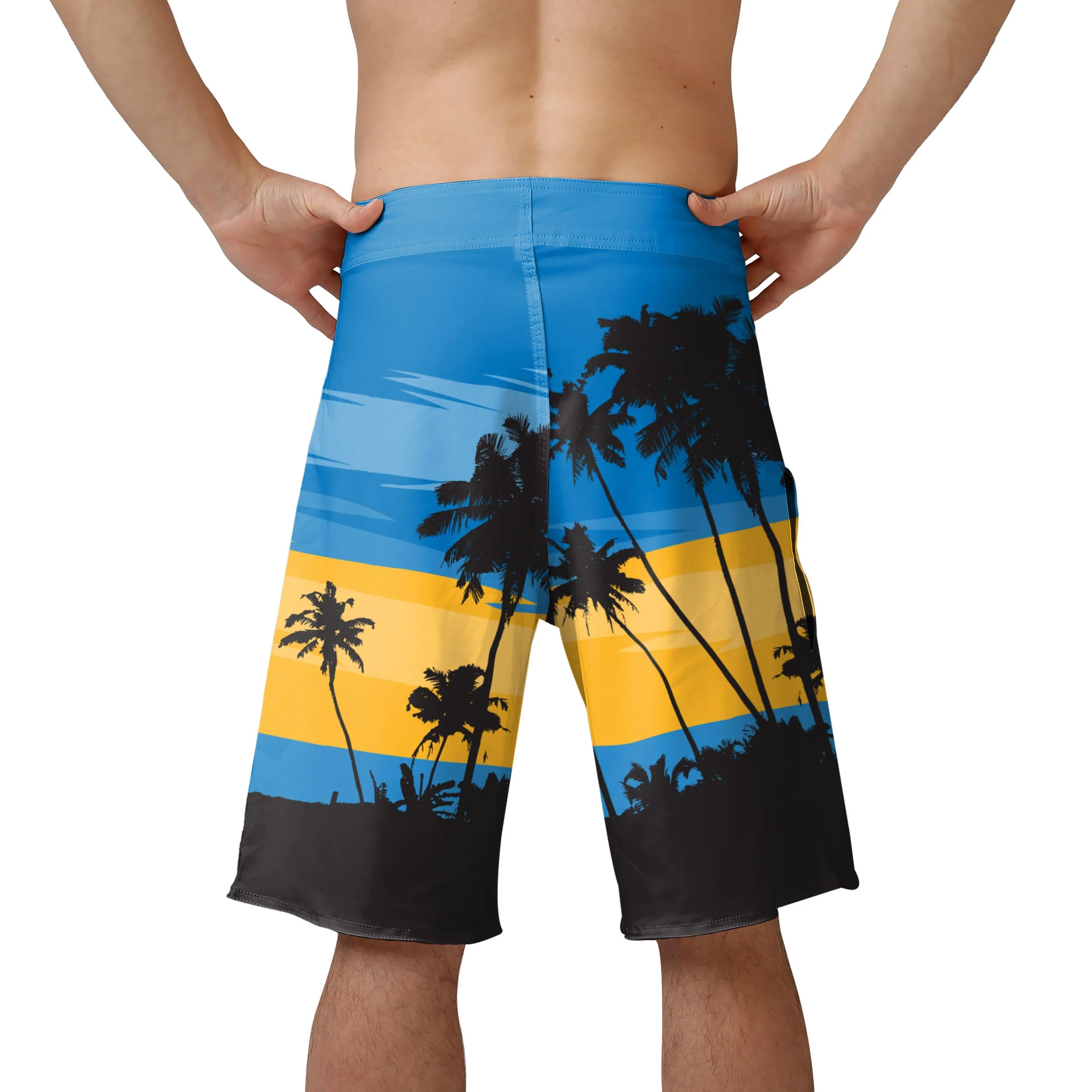 Los Angeles Chargers NFL Mens Sunset Boardshorts - Image 3