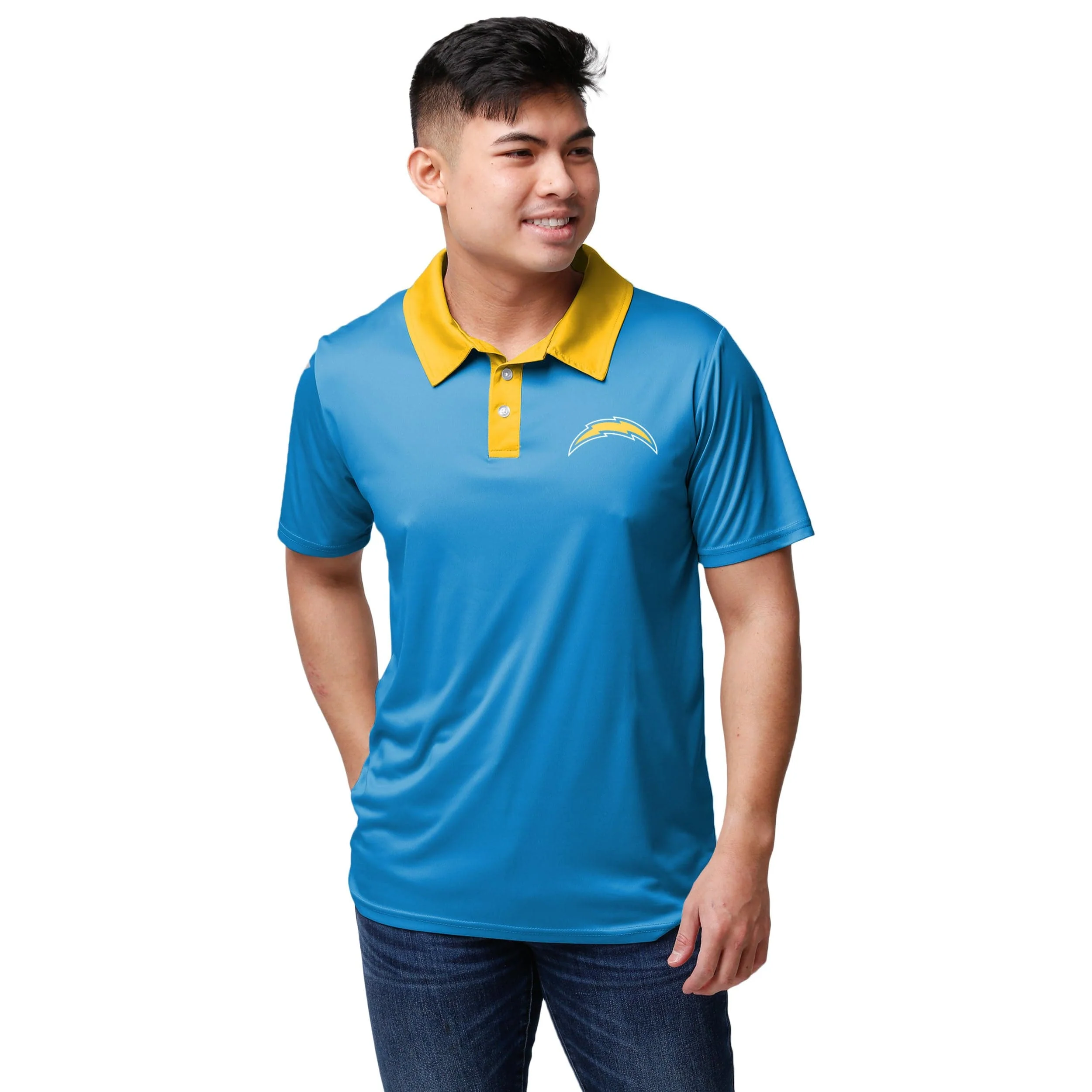 Los Angeles Chargers NFL Mens Workday Warrior Polyester Polo - Image 2