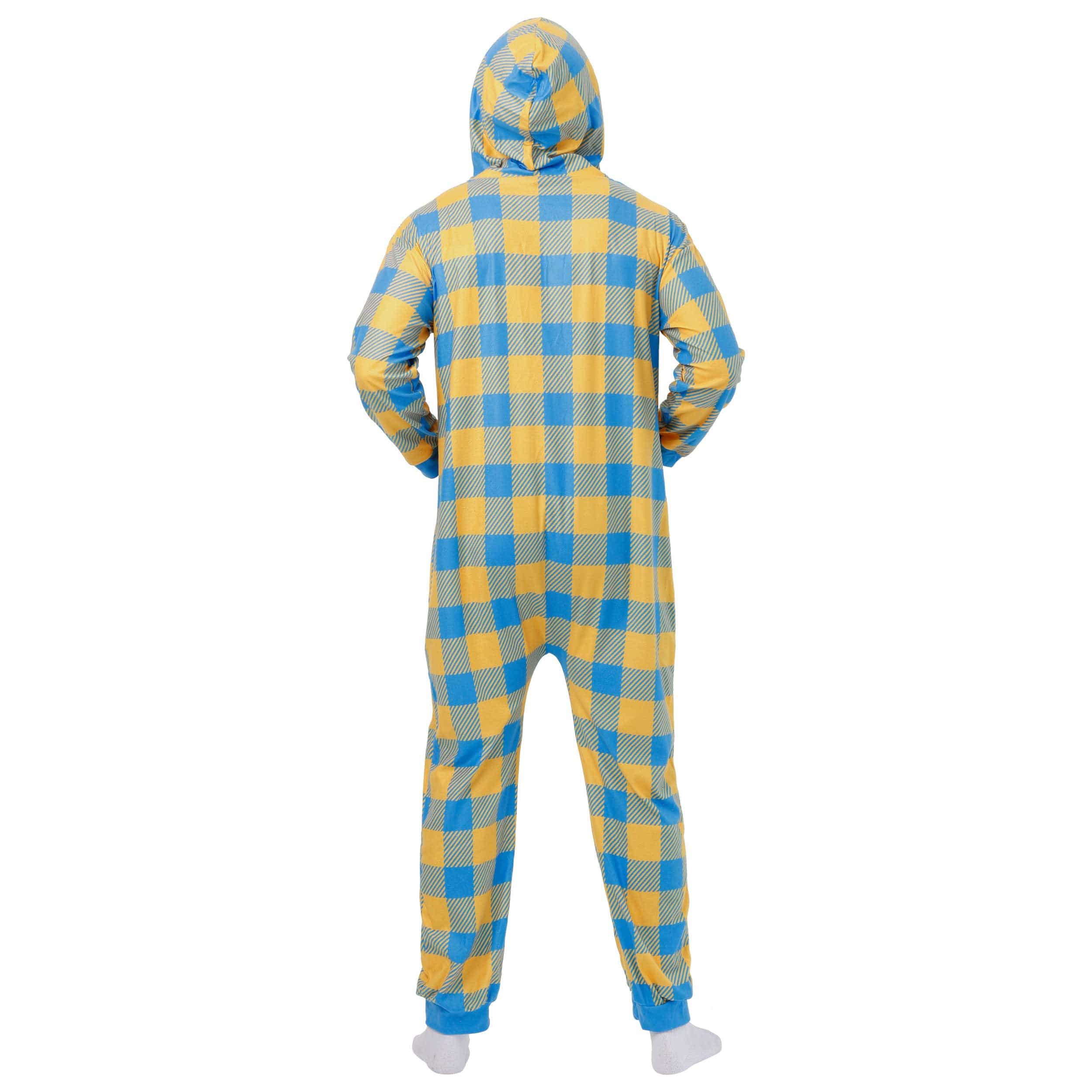 Los Angeles Chargers NFL Plaid One Piece Pajamas - Image 2