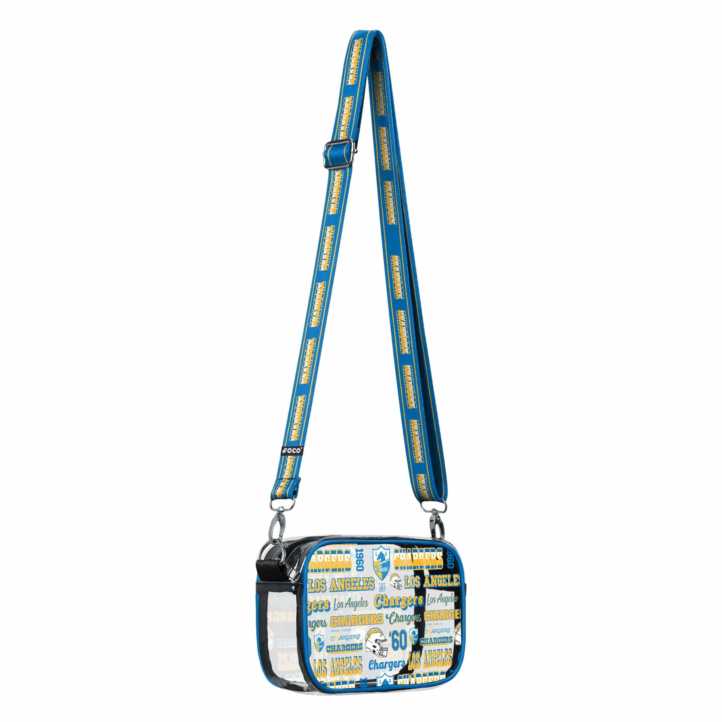 Los Angeles Chargers NFL Repeat Retro Print Clear Crossbody Bag - Image 2