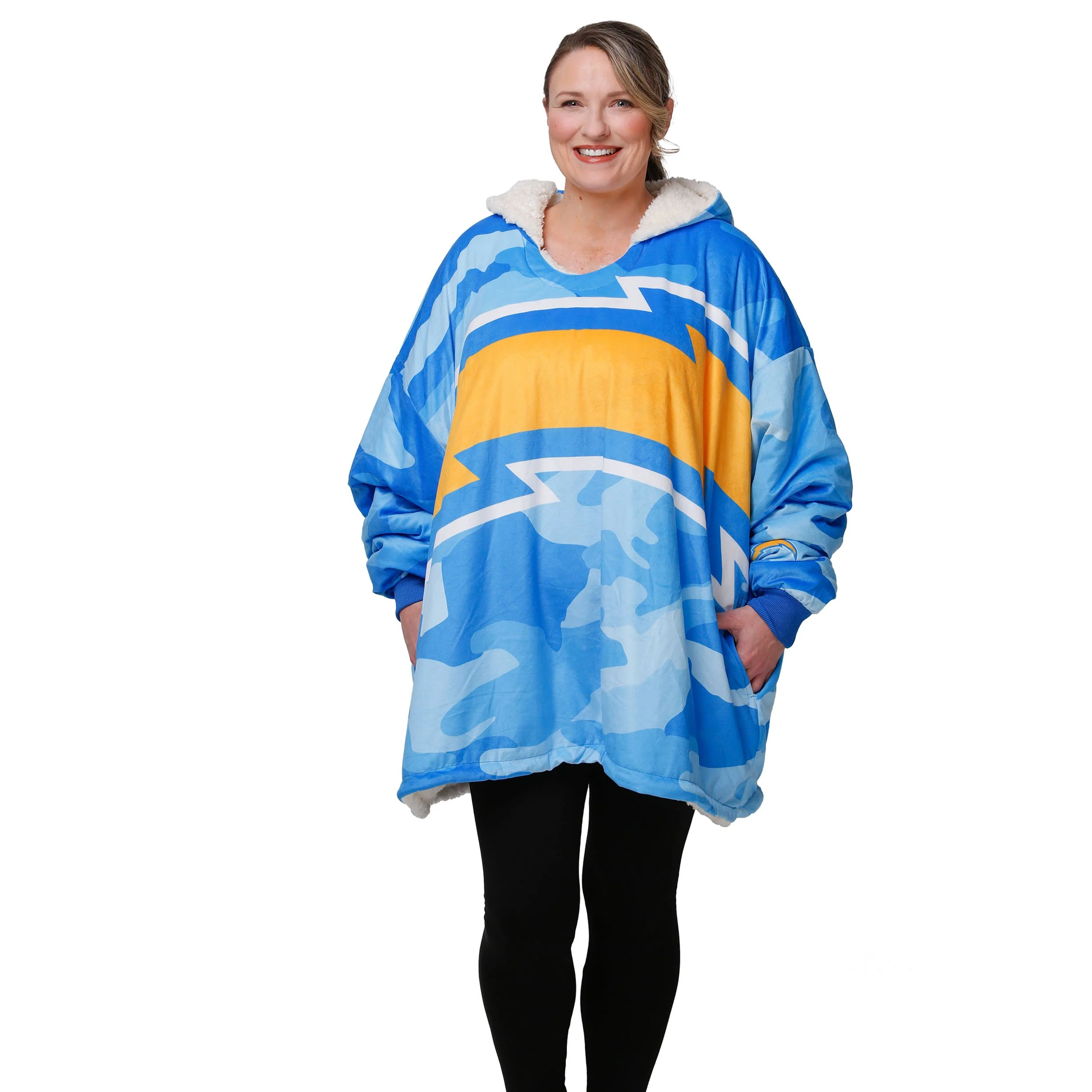 Los Angeles Chargers NFL Reversible Team Color Camo Hoodeez - Image 3