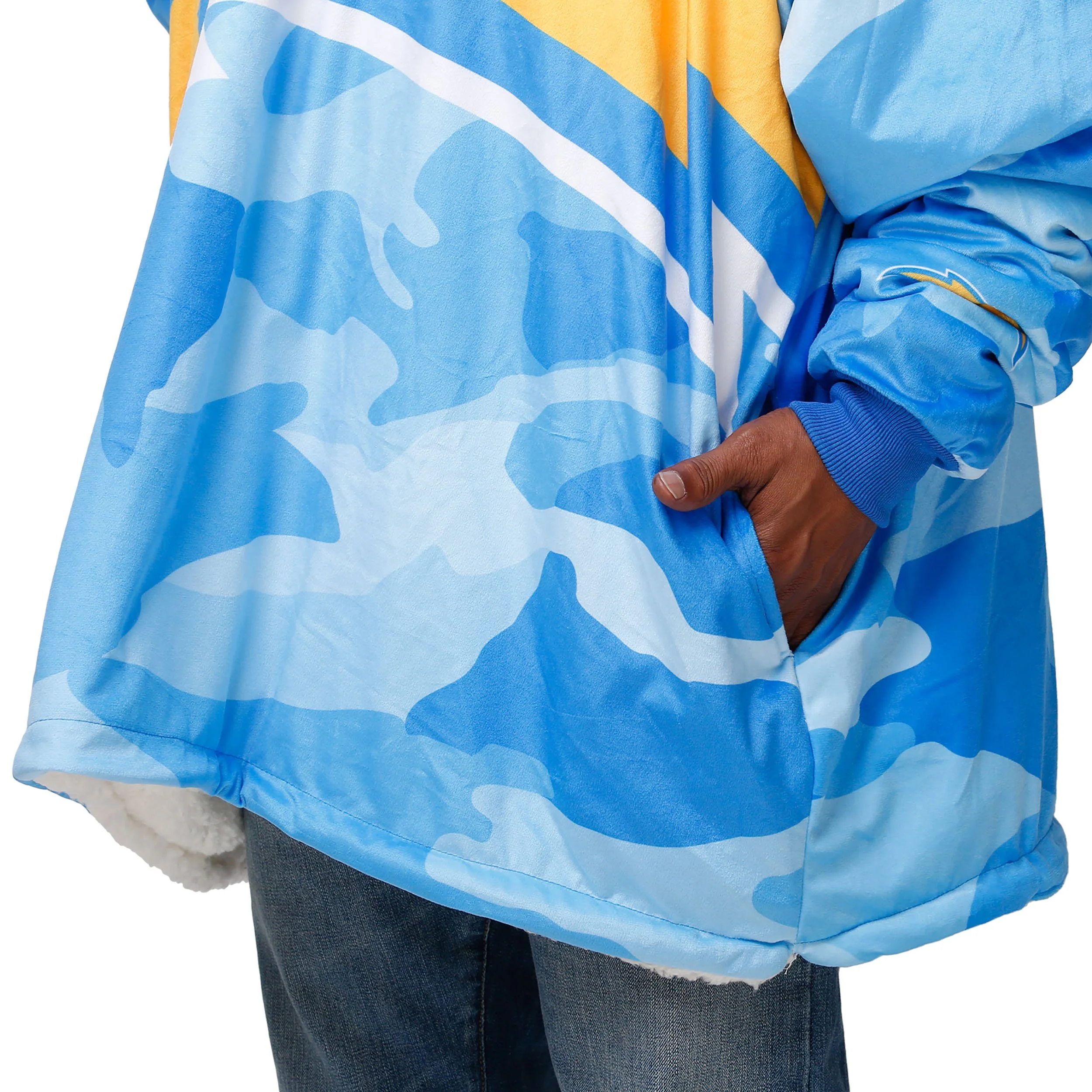 Los Angeles Chargers NFL Reversible Team Color Camo Hoodeez - Image 5
