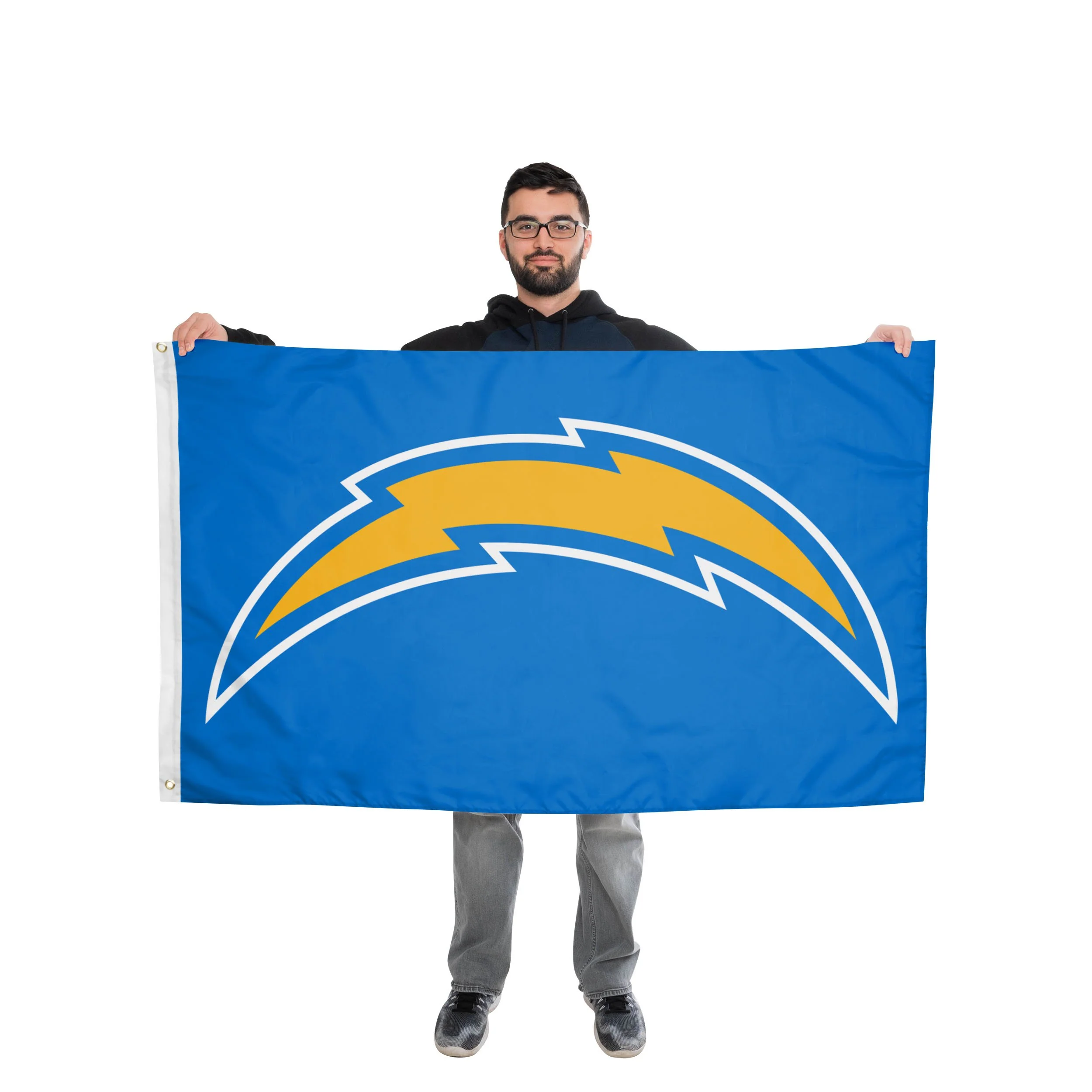 Los Angeles Chargers NFL Solid Horizontal Flag - Image 2