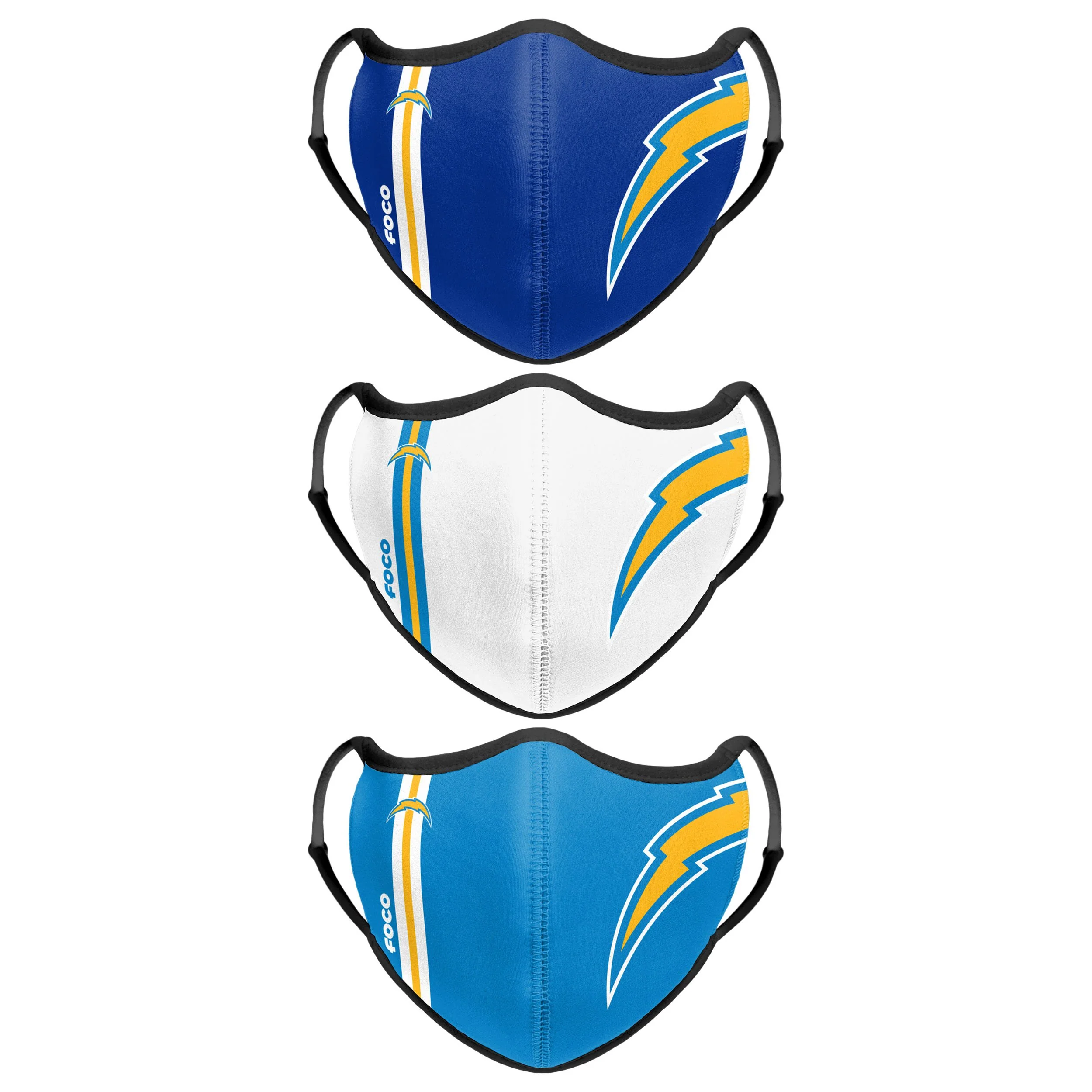 Los Angeles Chargers NFL Sport 3 Pack Face Cover