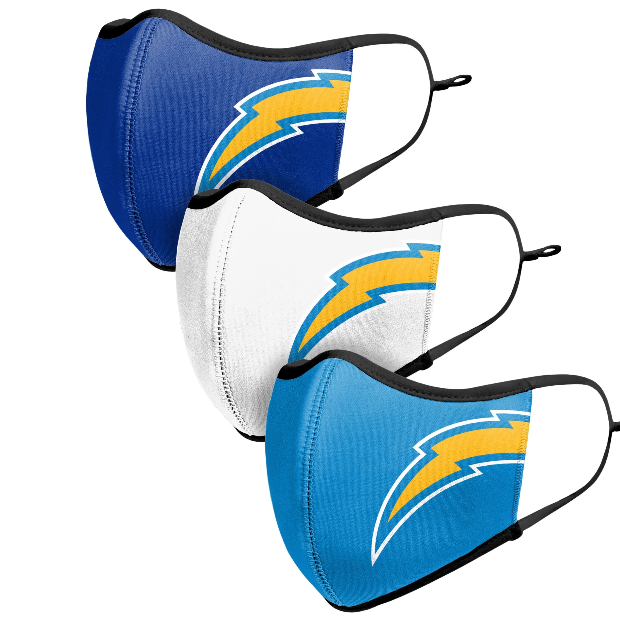 Los Angeles Chargers NFL Sport 3 Pack Face Cover - Image 4