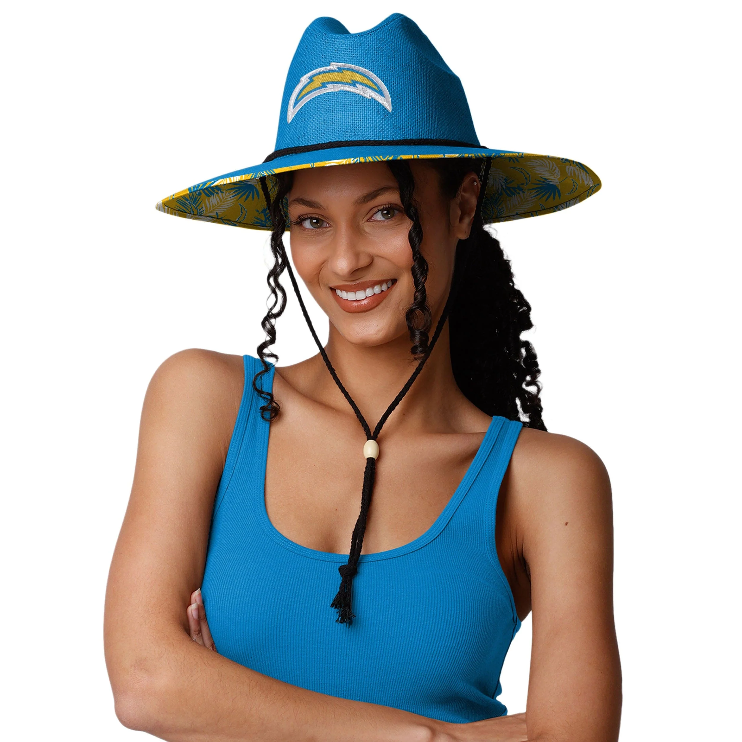 Los Angeles Chargers NFL Team Color Straw Hat - Image 4
