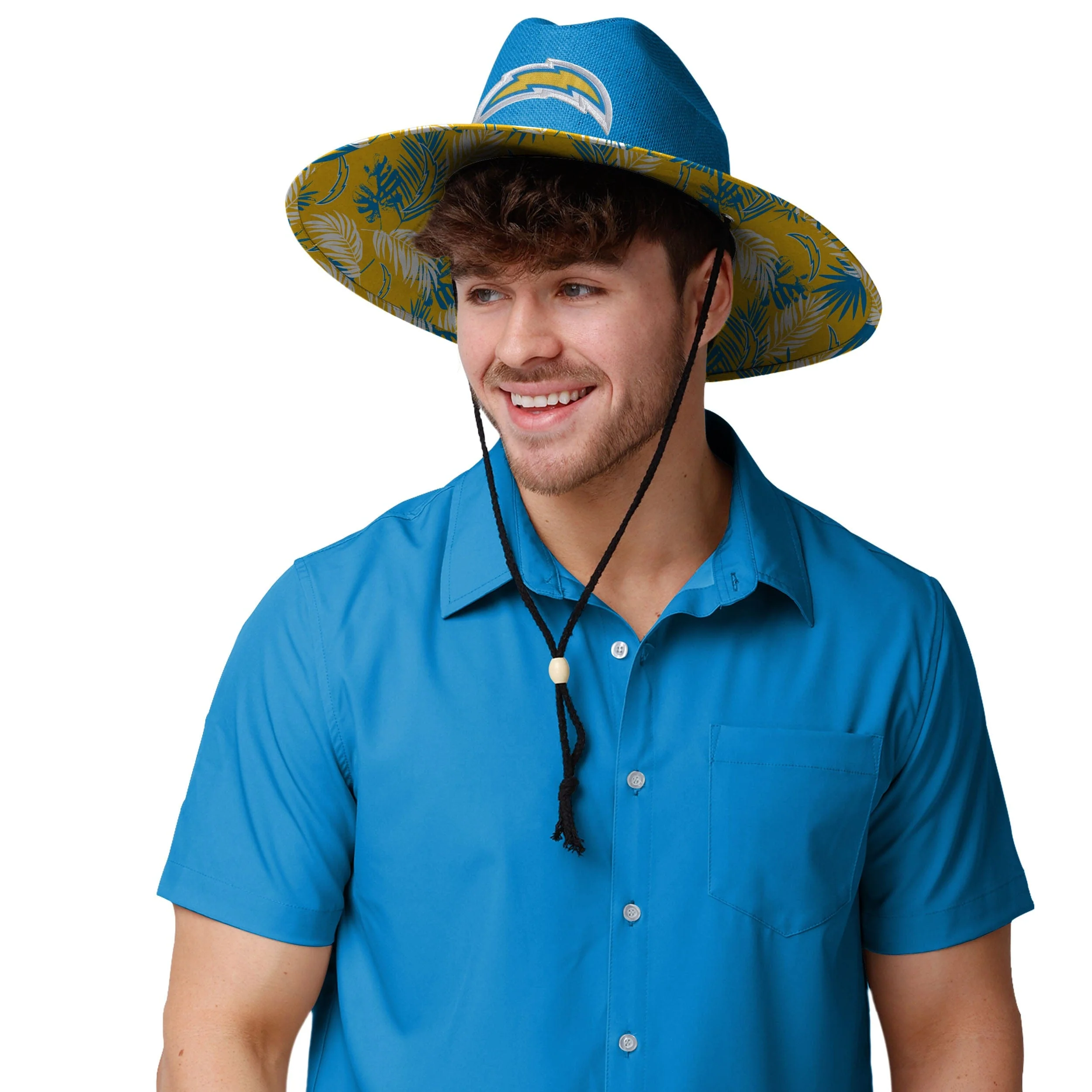 Los Angeles Chargers NFL Team Color Straw Hat - Image 5