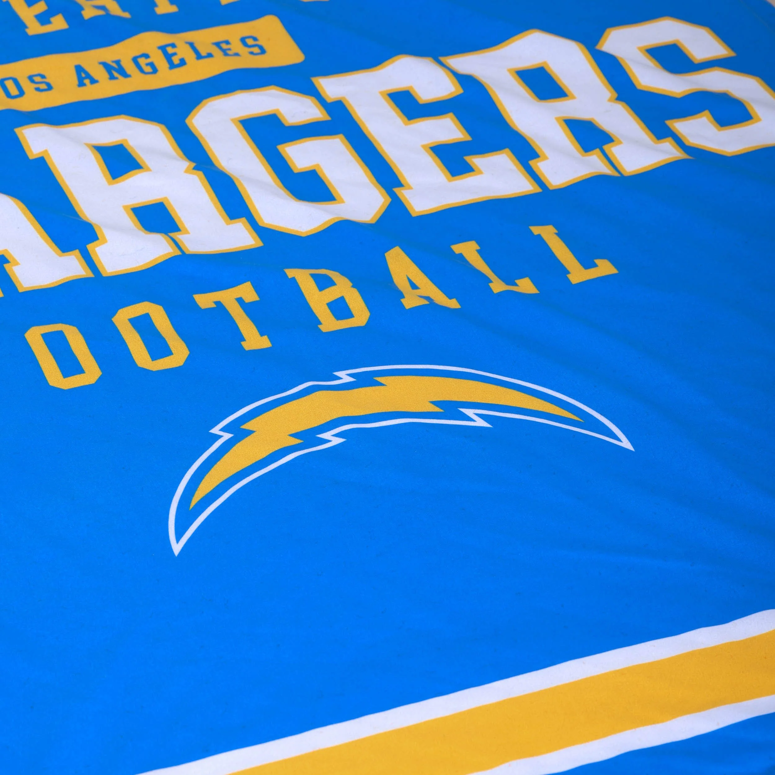 Los Angeles Chargers NFL Team Property Sherpa Plush Throw Blanket - Image 5