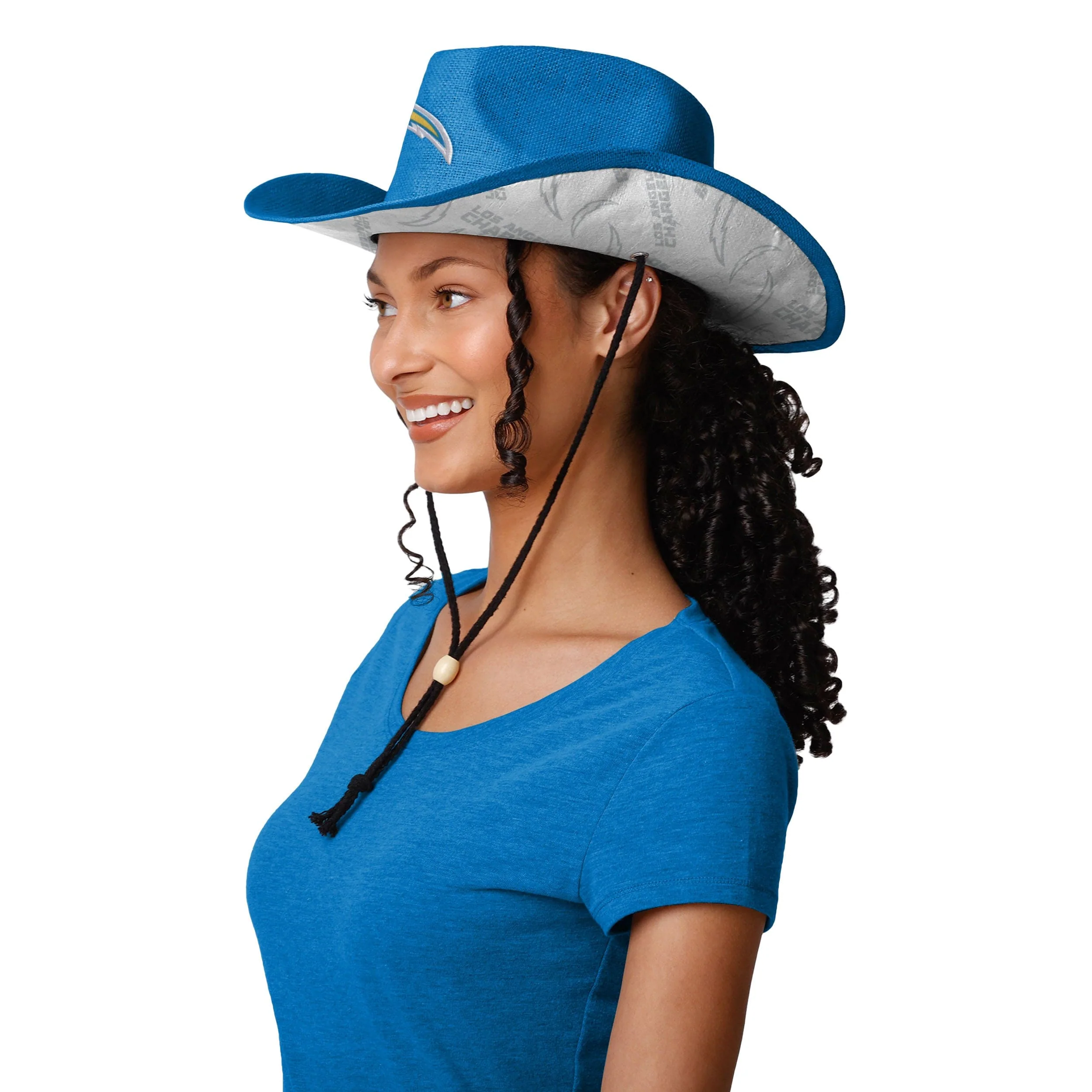 Los Angeles Chargers NFL Team Stripe Cowboy Hat - Image 4